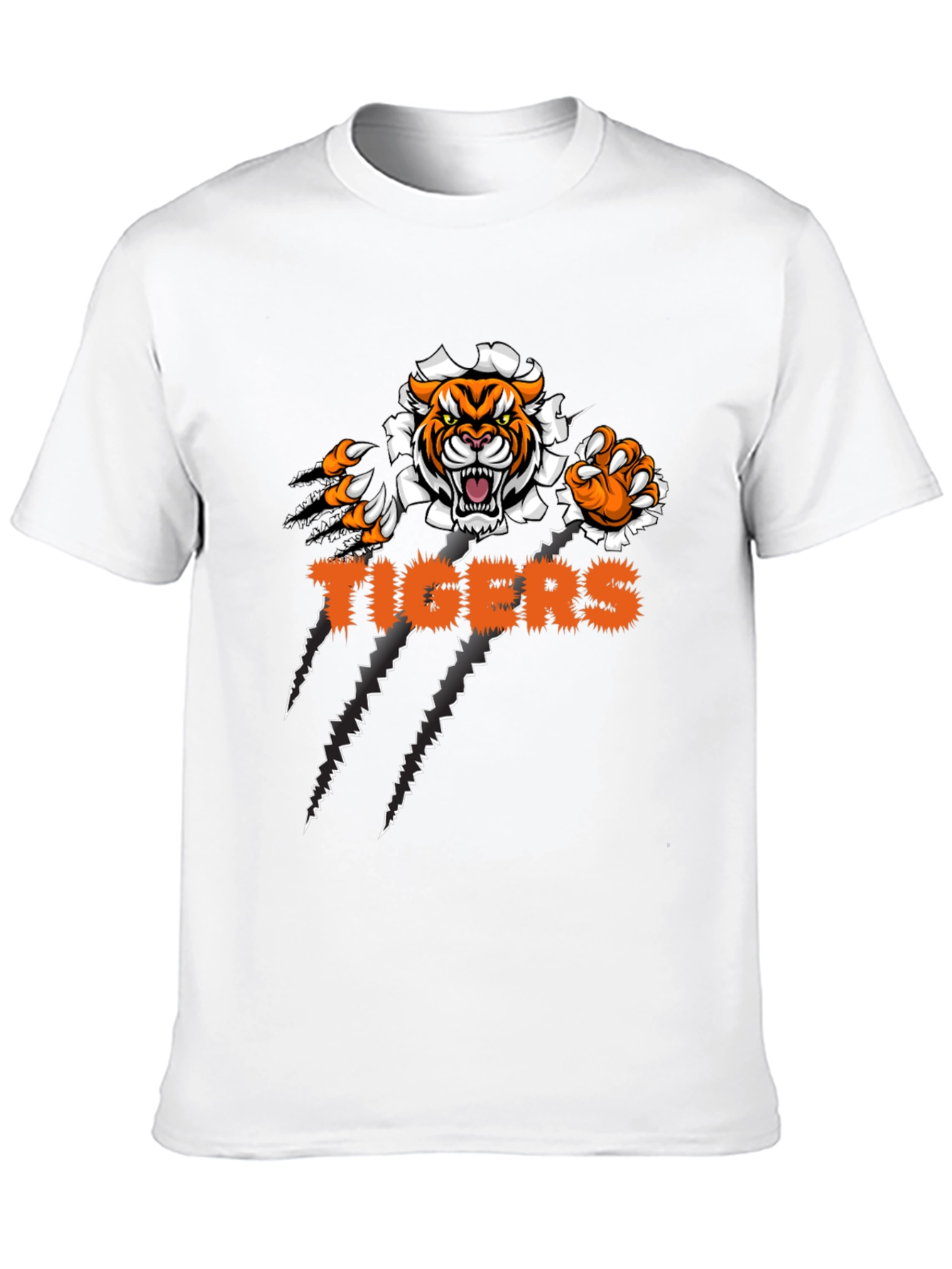 Tigers Graphic Print Black T-Shirt