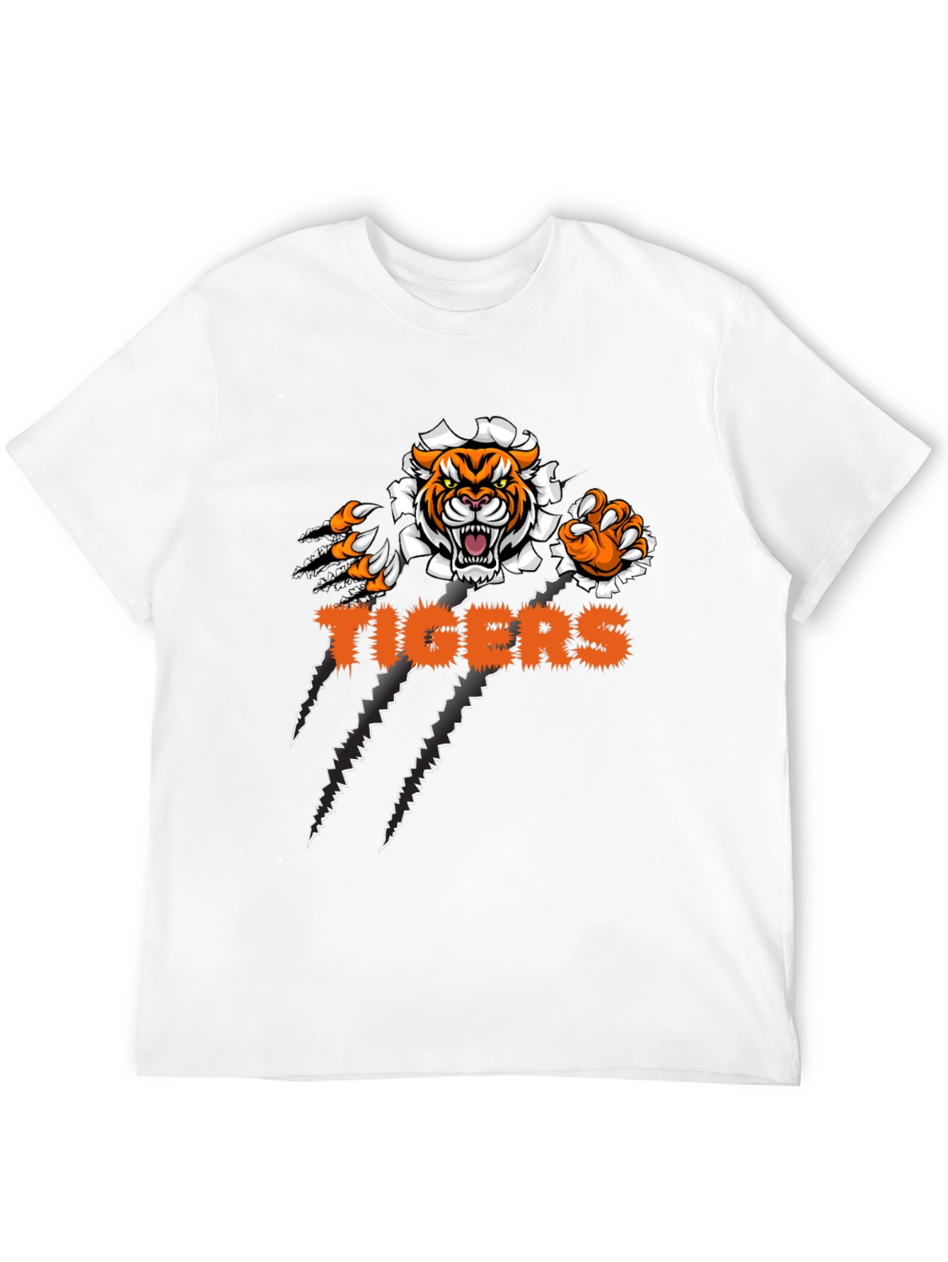 Tigers Graphic Print Black T-Shirt