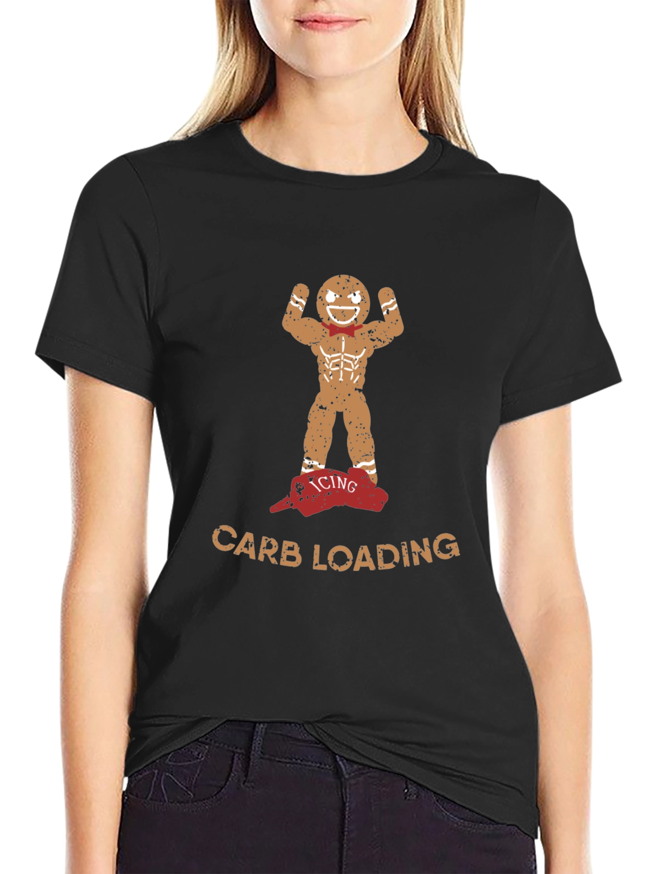 Carb Loading Gingerbread Man Gym T-Shirt
