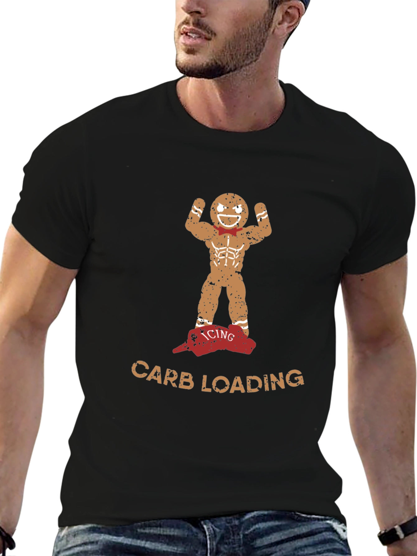 Carb Loading Gingerbread Man Gym T-Shirt