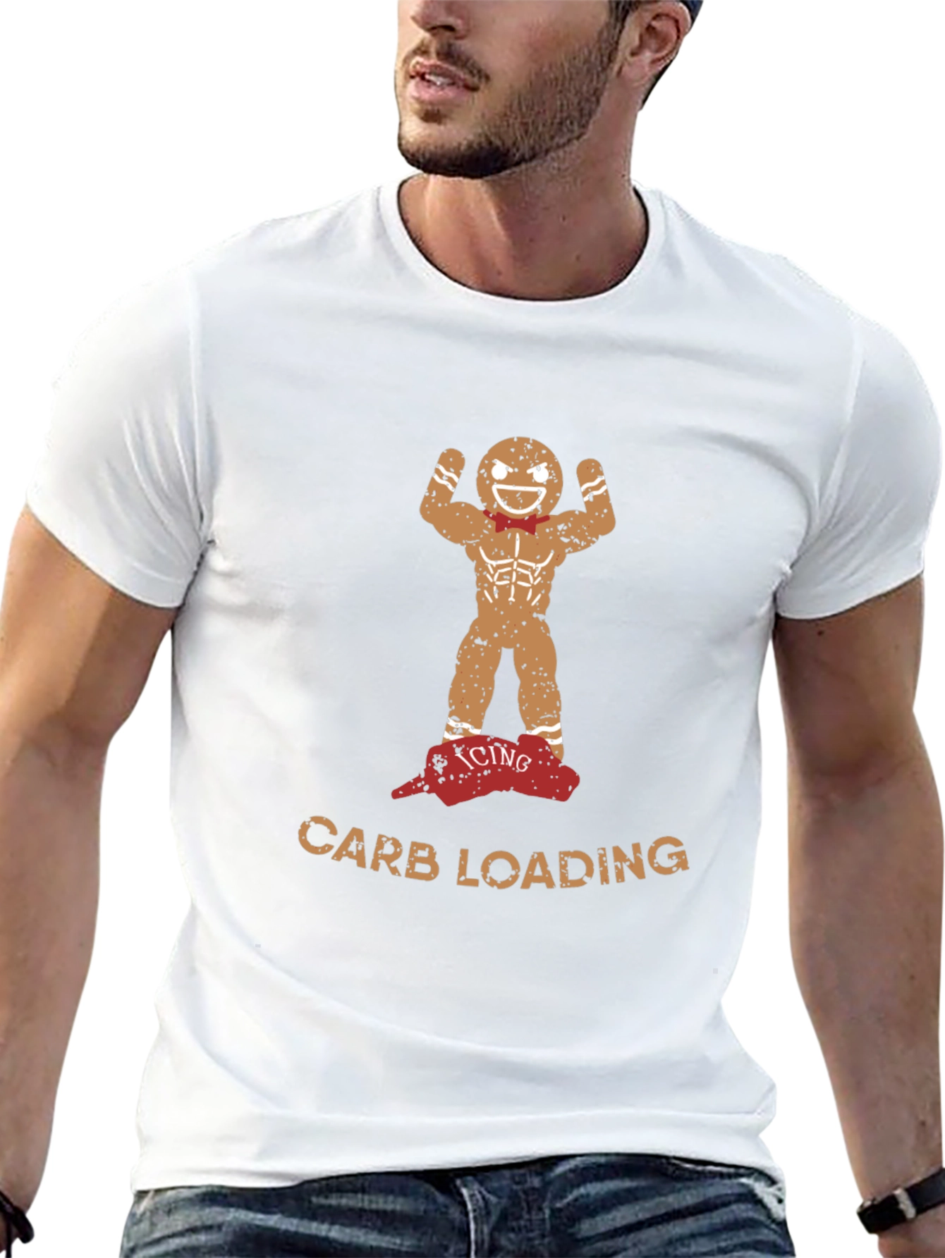 Carb Loading Gingerbread Man Gym T-Shirt