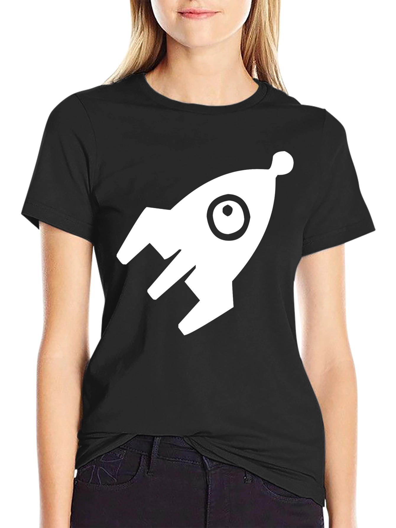 Rocket Graphic Black T-Shirt