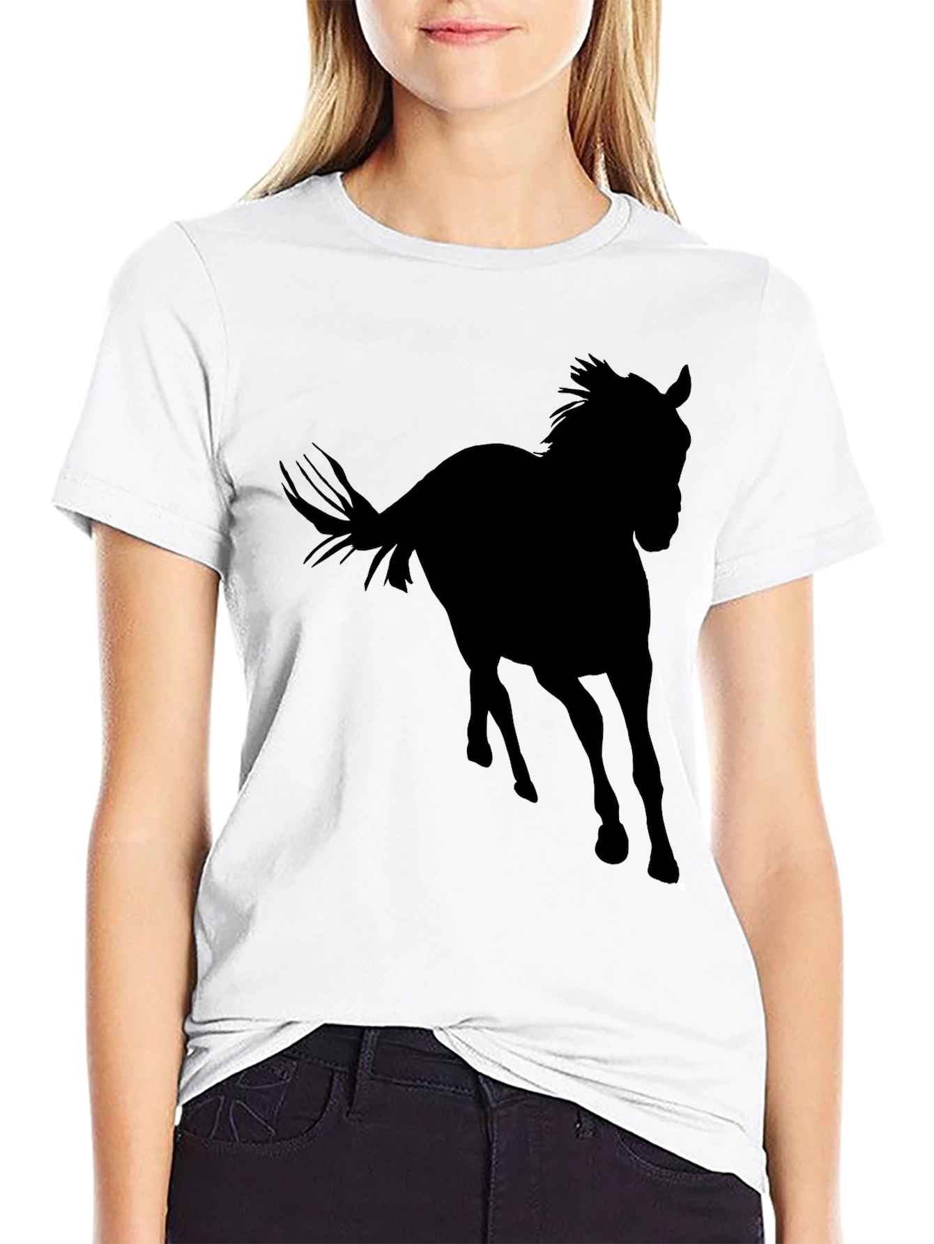 Black Horse Silhouette T-Shirt
