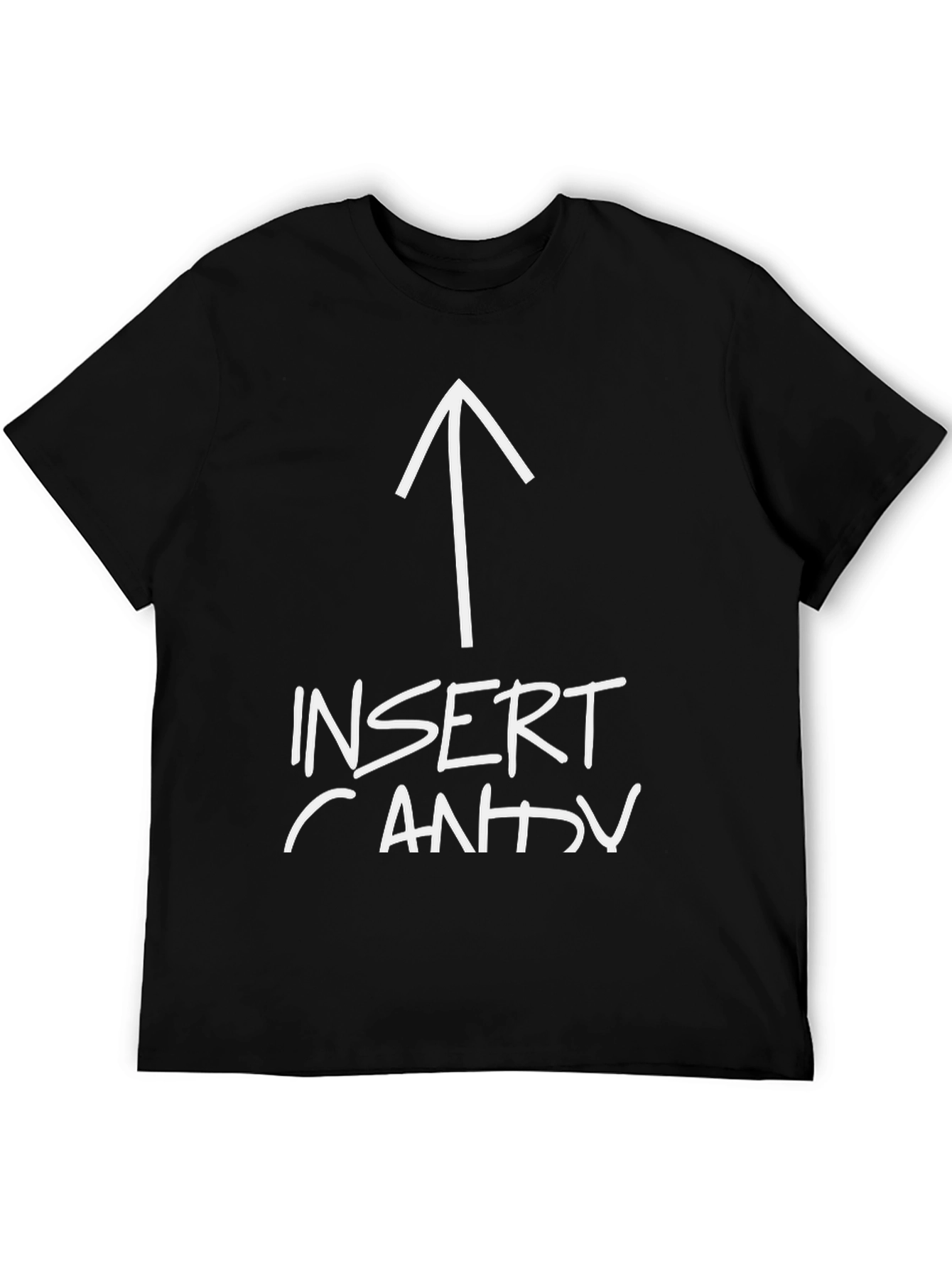 Insert Candy Arrow Graphic Tee - Black Cotton T-Shirt