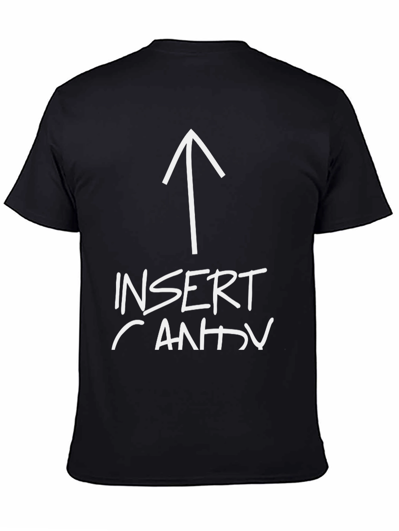 Insert Candy Arrow Graphic Tee - Black Cotton T-Shirt