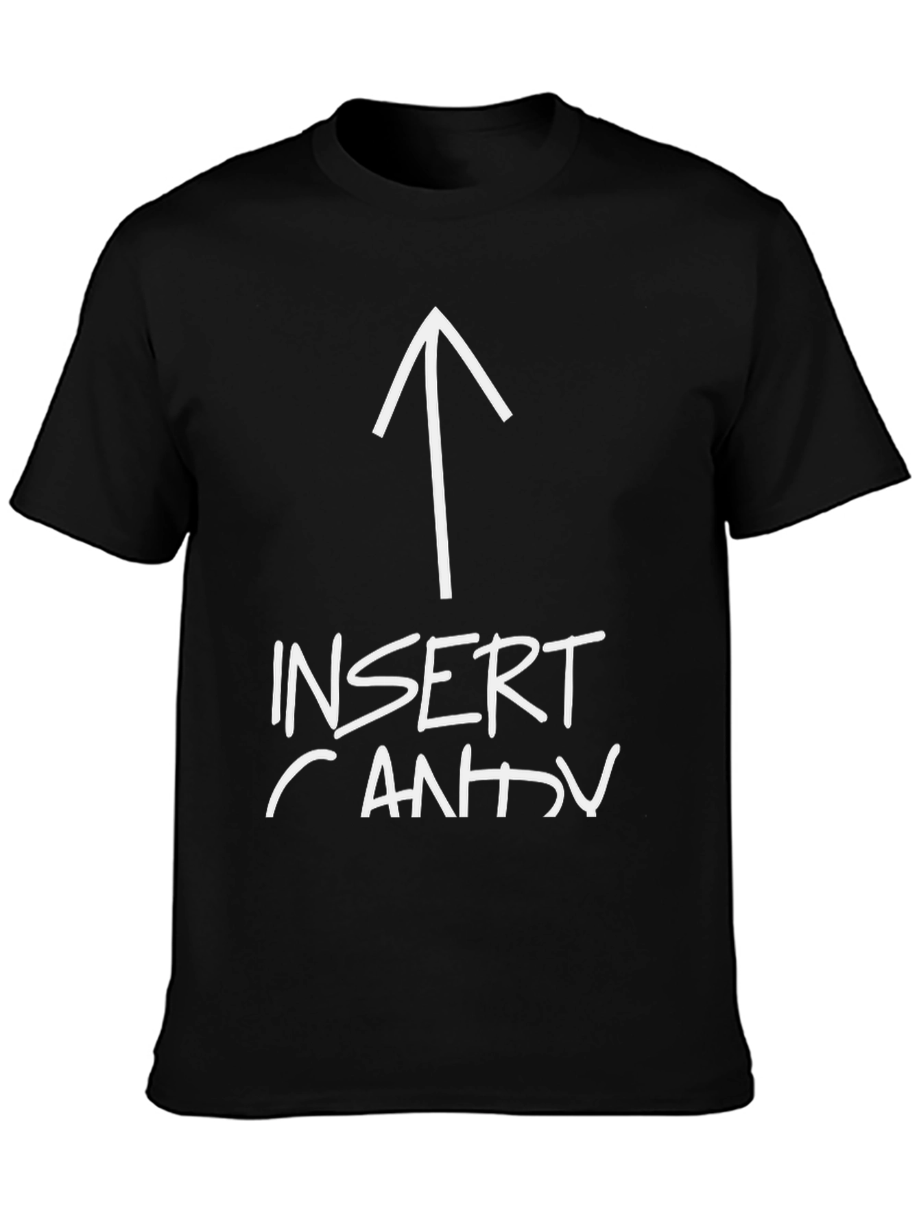 Insert Candy Arrow Graphic Tee - Black Cotton T-Shirt
