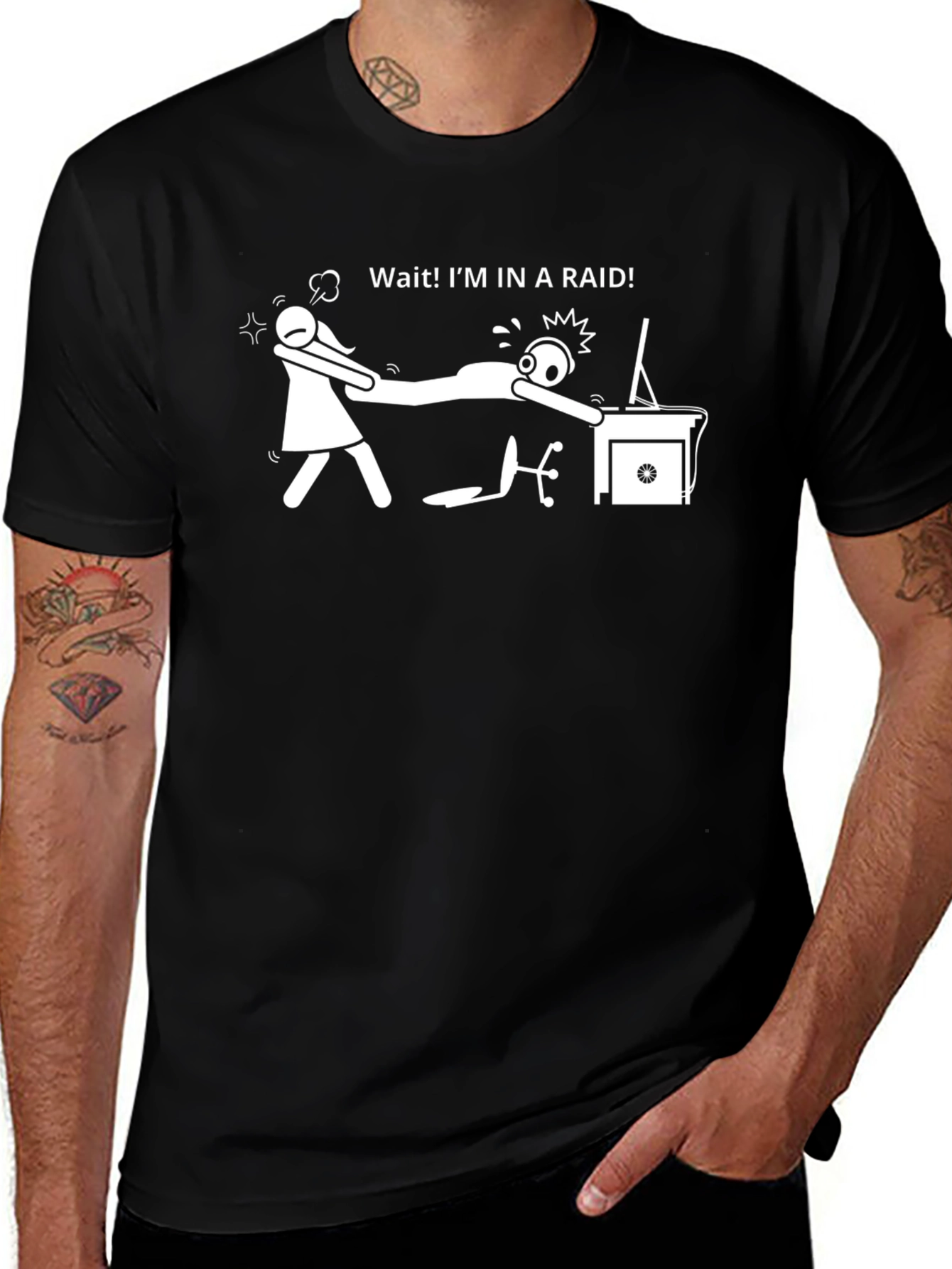 Funny Gamer T-Shirt - Im In A Raid!