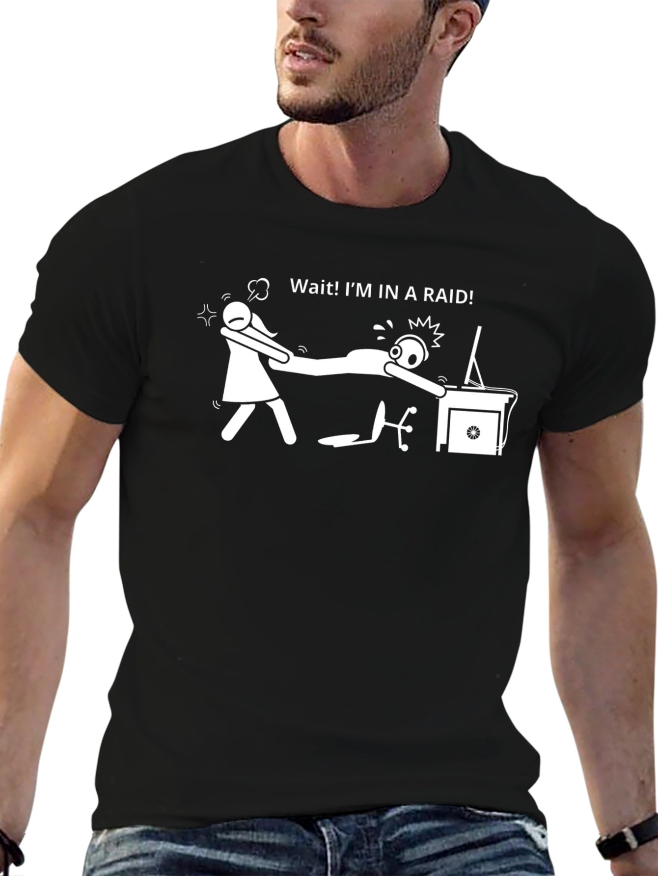 Funny Gamer T-Shirt - Im In A Raid!