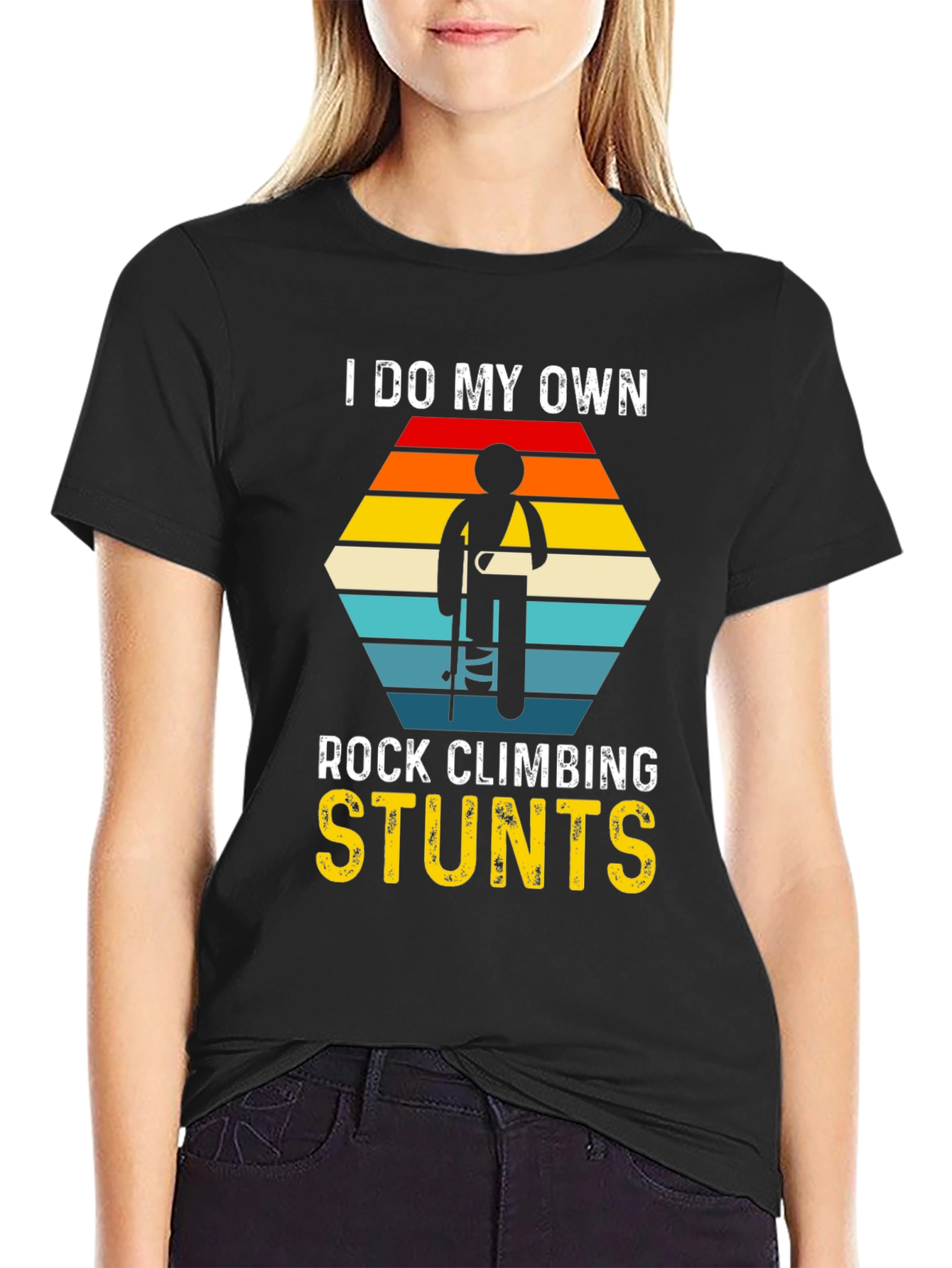 Rock Climbing Stunts Graphic T-Shirt