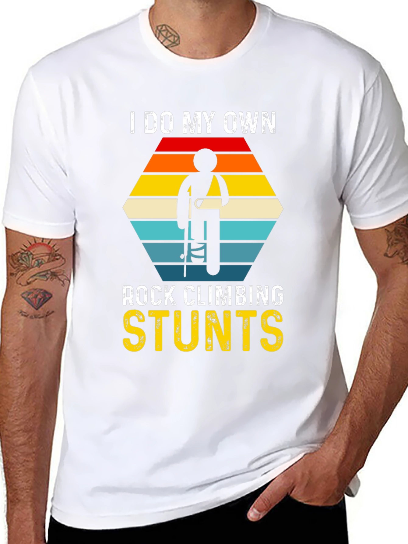 Rock Climbing Stunts Graphic T-Shirt