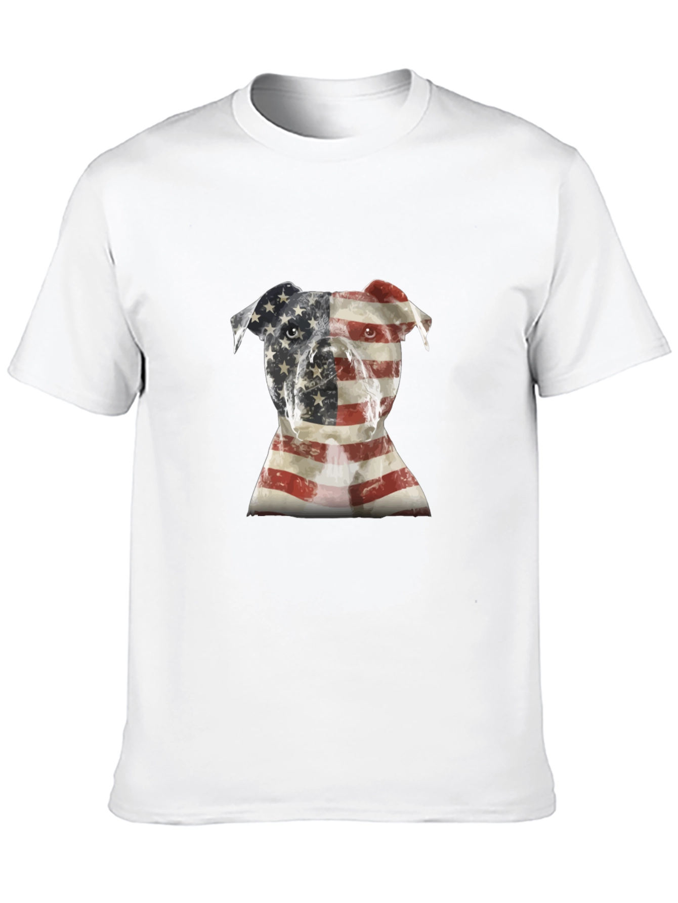 American Flag Pitbull Graphic Tee - Black