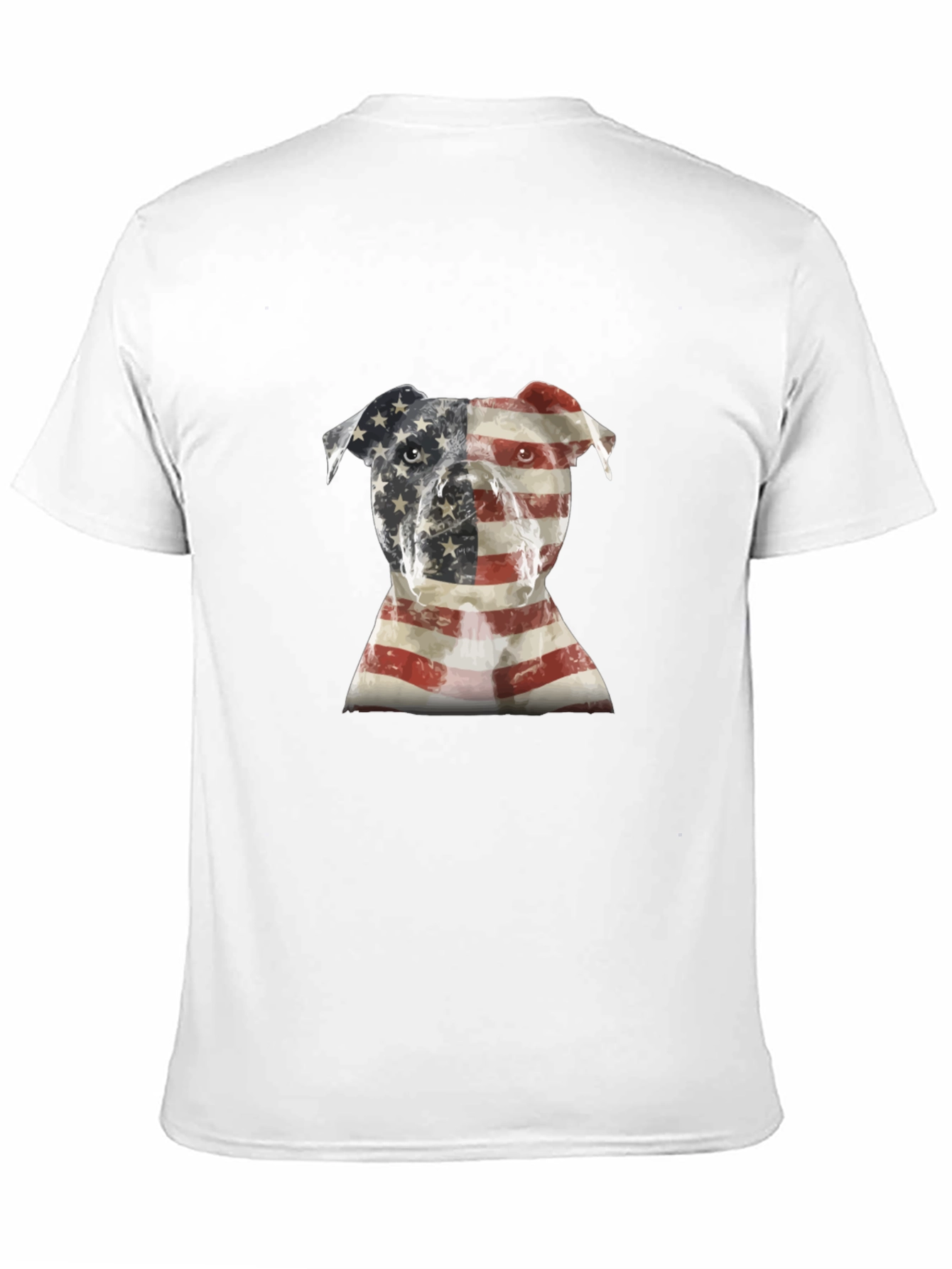 American Flag Pitbull Graphic Tee - Black