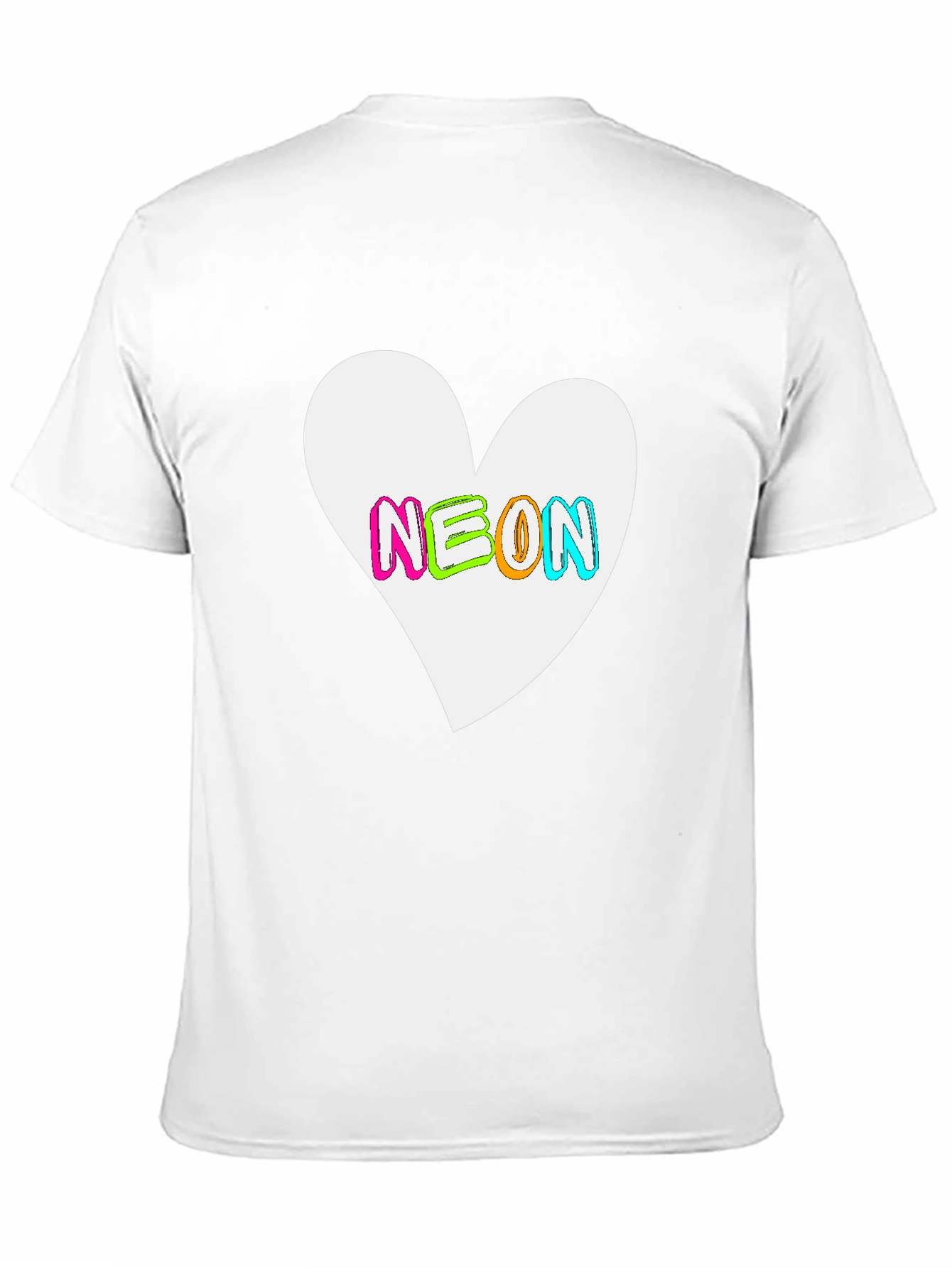 Neon Heart Graphic T-Shirt - Bold Casual Style