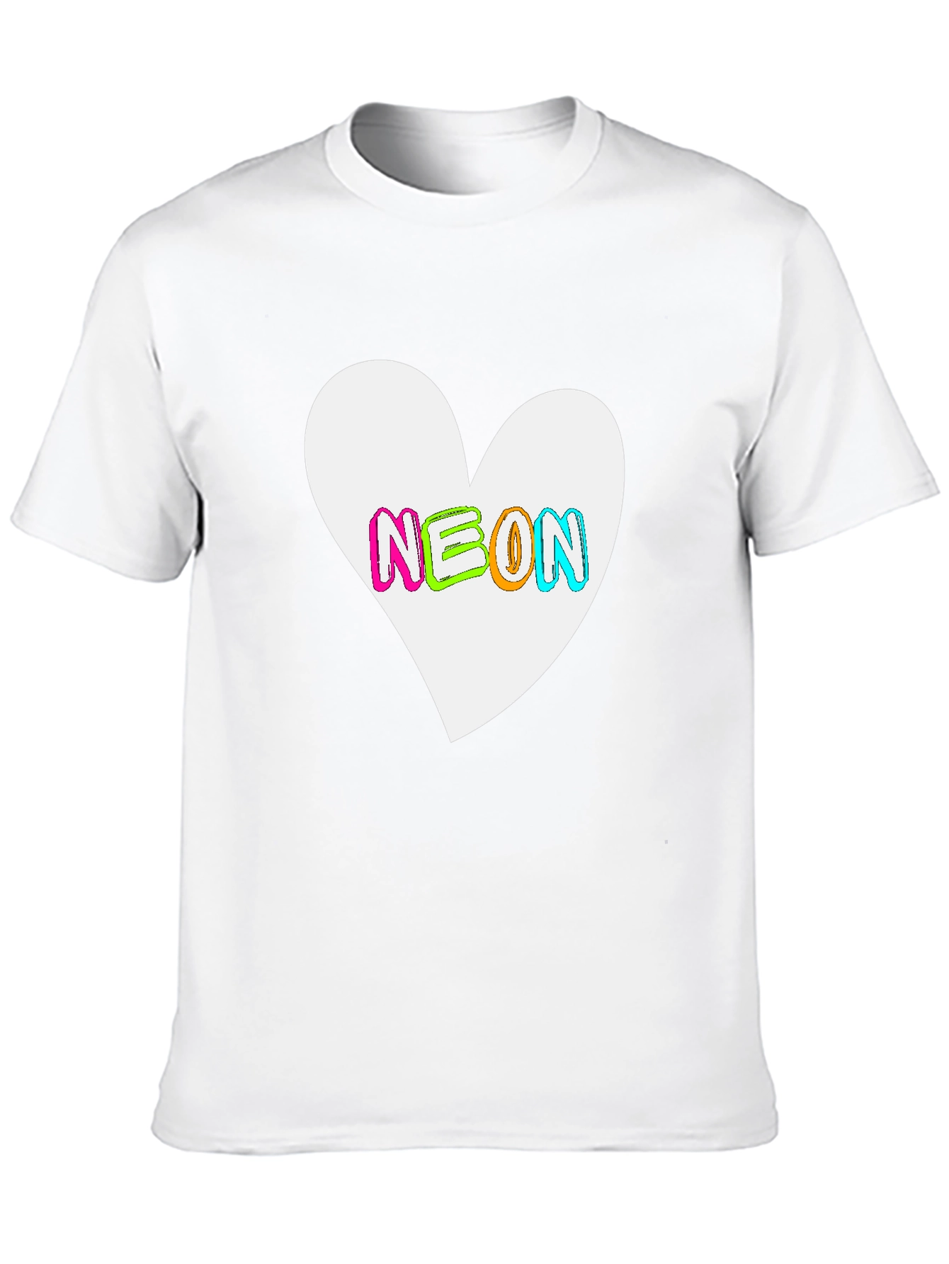 Neon Heart Graphic T-Shirt - Bold Casual Style