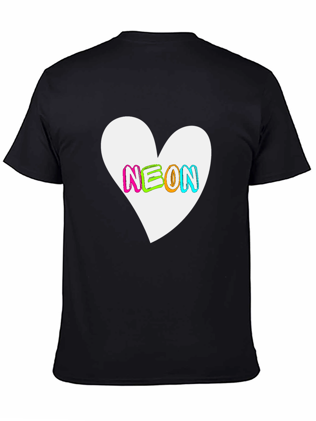 Neon Heart Graphic T-Shirt - Bold Casual Style