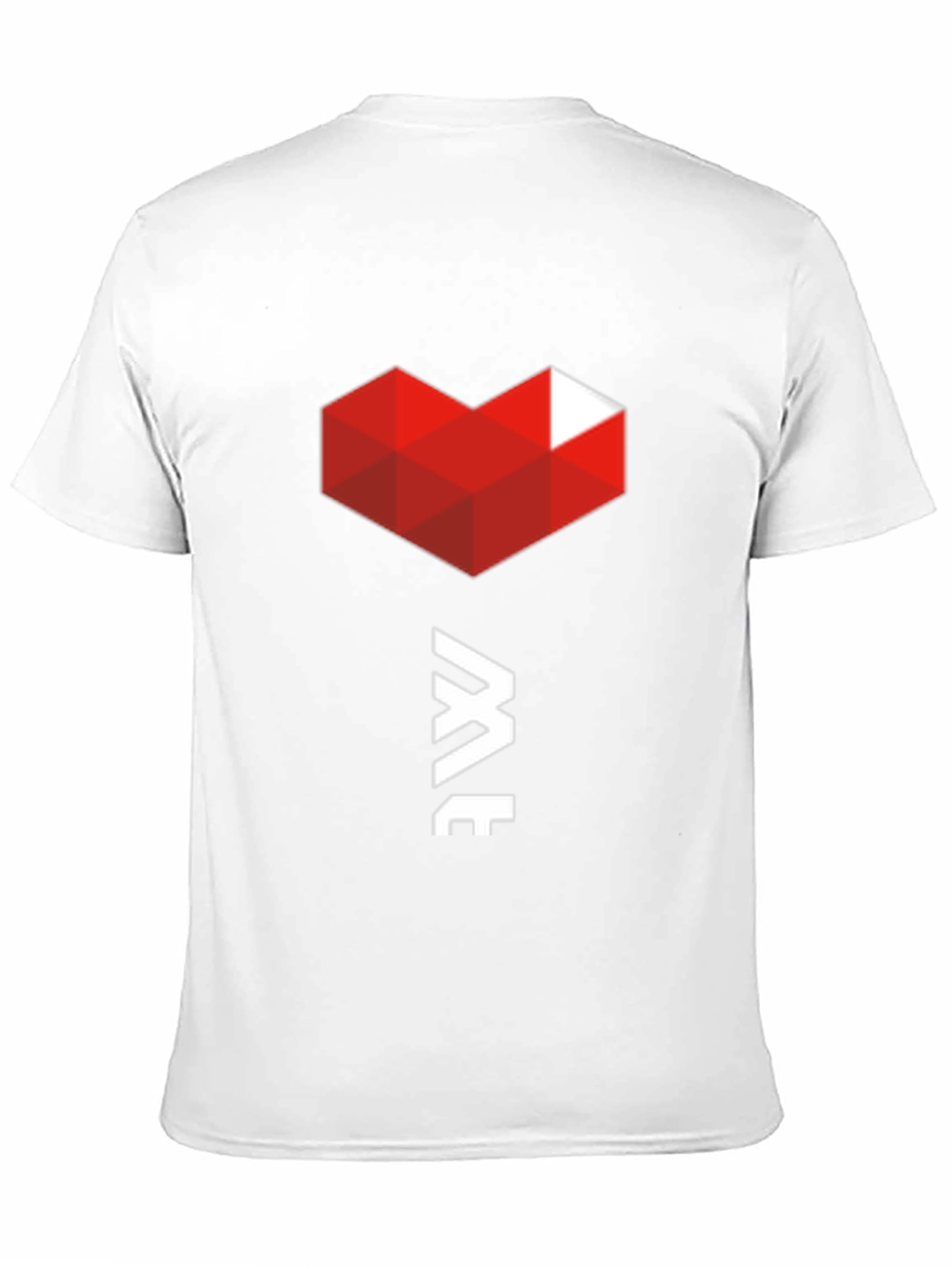 Geometric Heart Graphic Tee - Modern Black T-Shirt