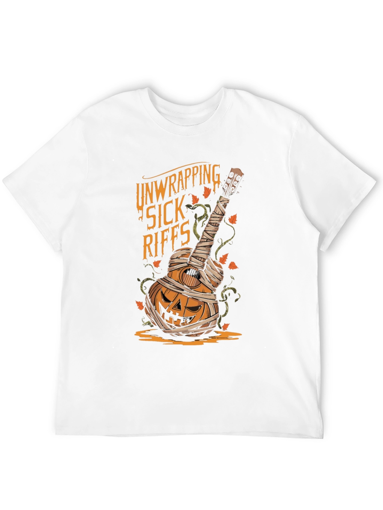 Unwrapping Sick Riffs Halloween Guitar T-Shirt