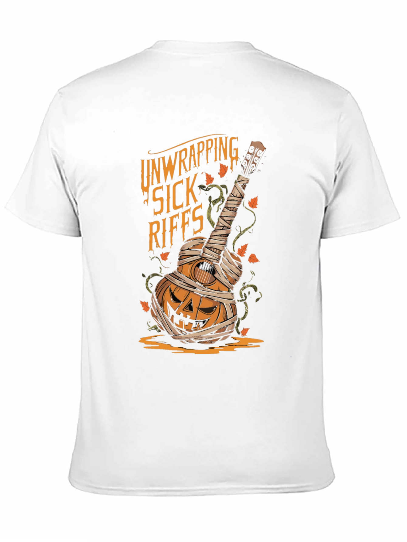 Unwrapping Sick Riffs Halloween Guitar T-Shirt