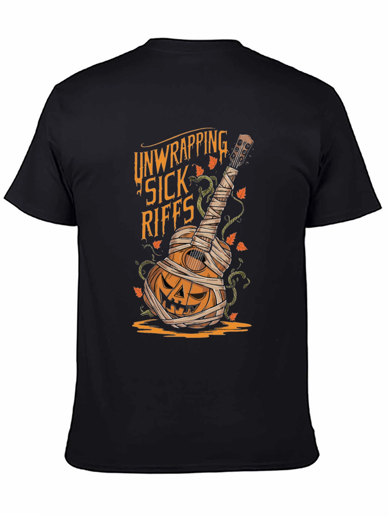 Unwrapping Sick Riffs Halloween Guitar T-Shirt
