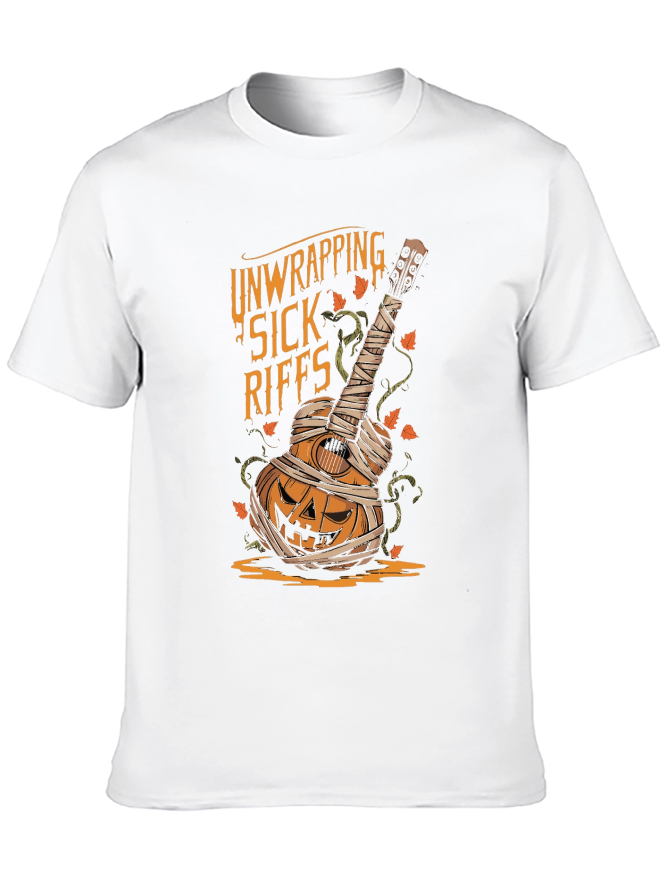 Unwrapping Sick Riffs Halloween Guitar T-Shirt