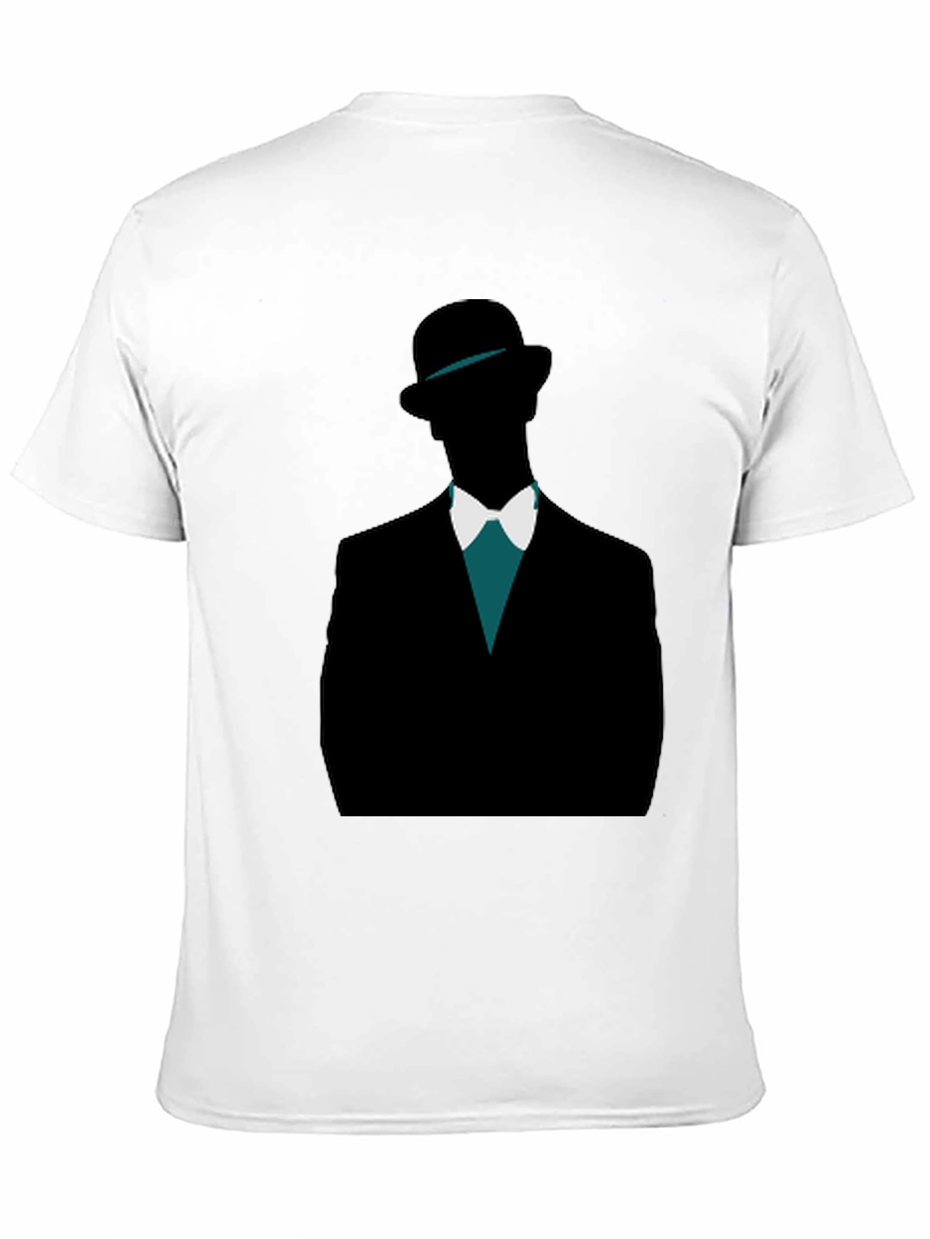 Silhouette Suit & Hat Tee - Mens Black T-Shirt