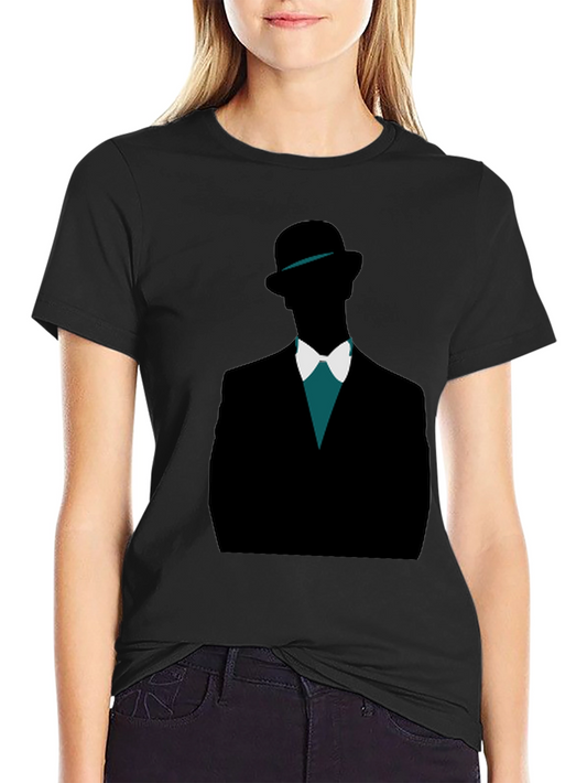 Silhouette Suit & Hat Tee - Mens Black T-Shirt