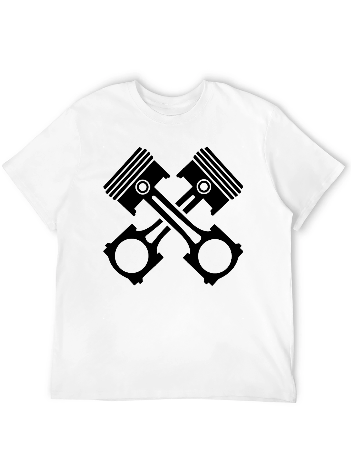 Crossed Pistons Graphic Tee - Automotive Enthusiast Shirt
