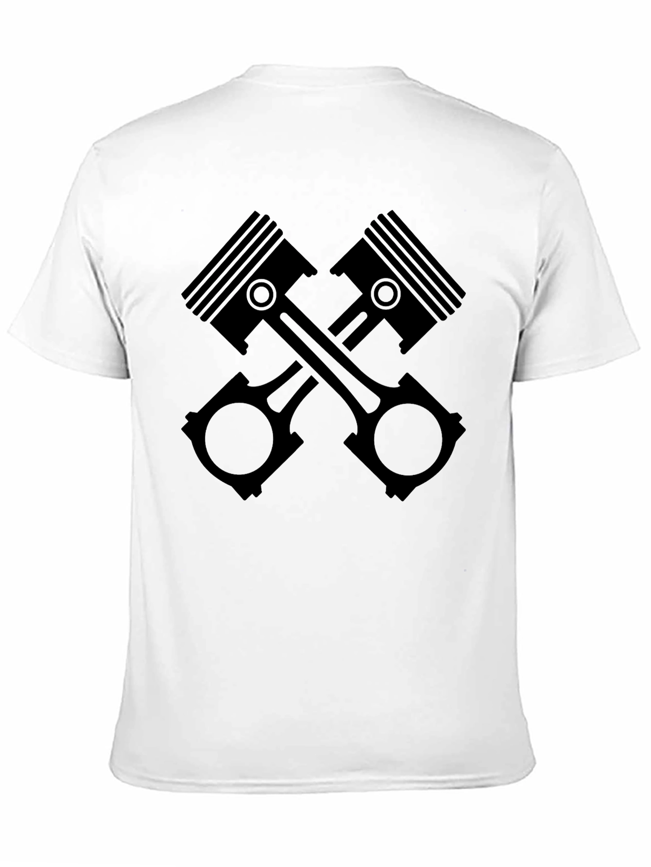 Crossed Pistons Graphic Tee - Automotive Enthusiast Shirt