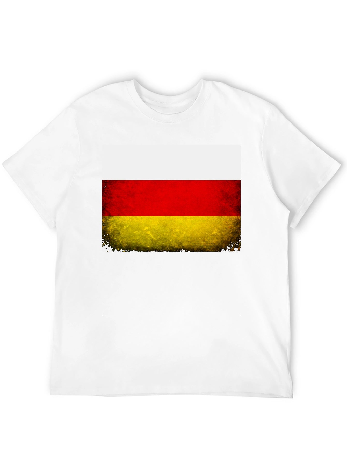 Ossetia Flag Distressed Black T-Shirt