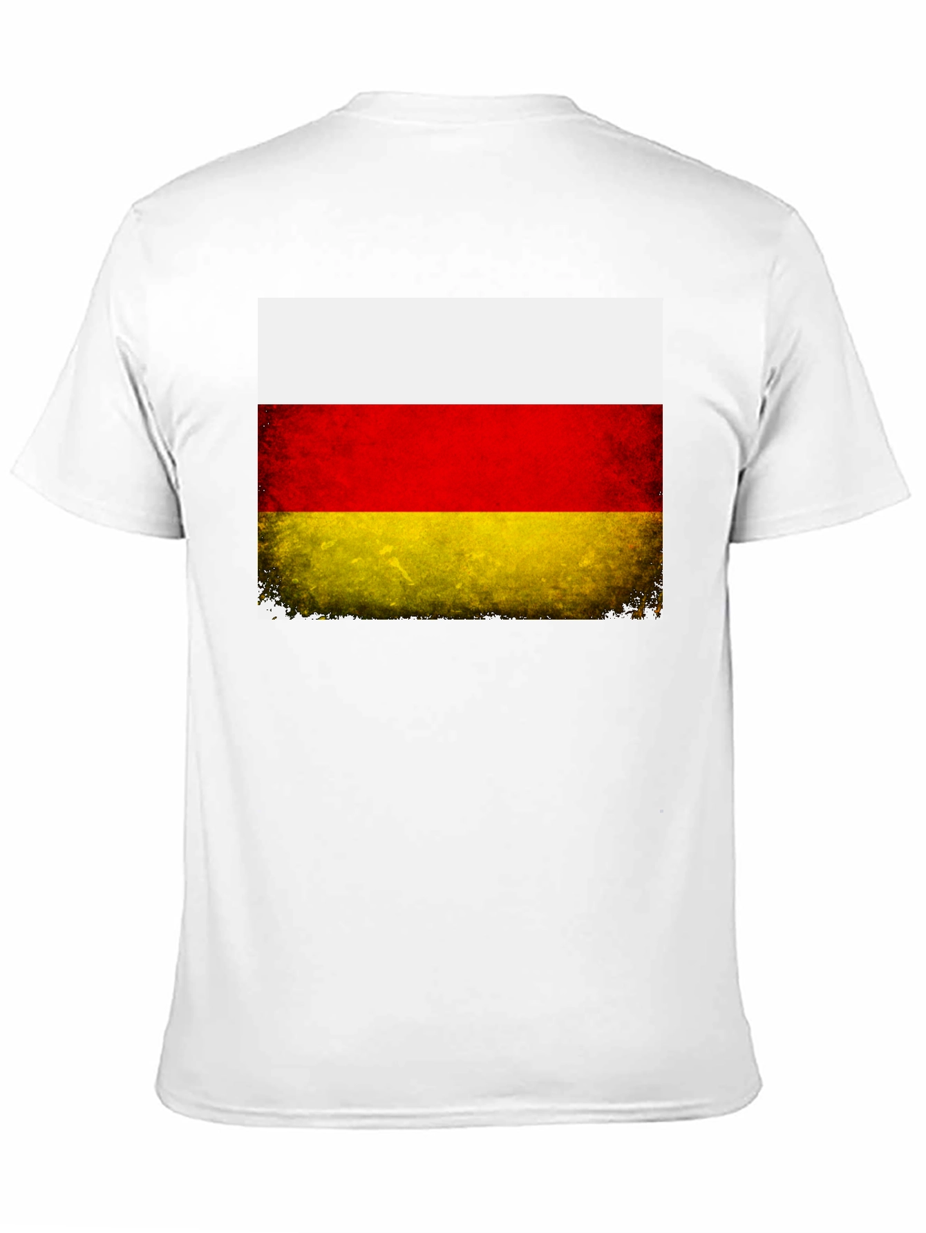 Ossetia Flag Distressed Black T-Shirt