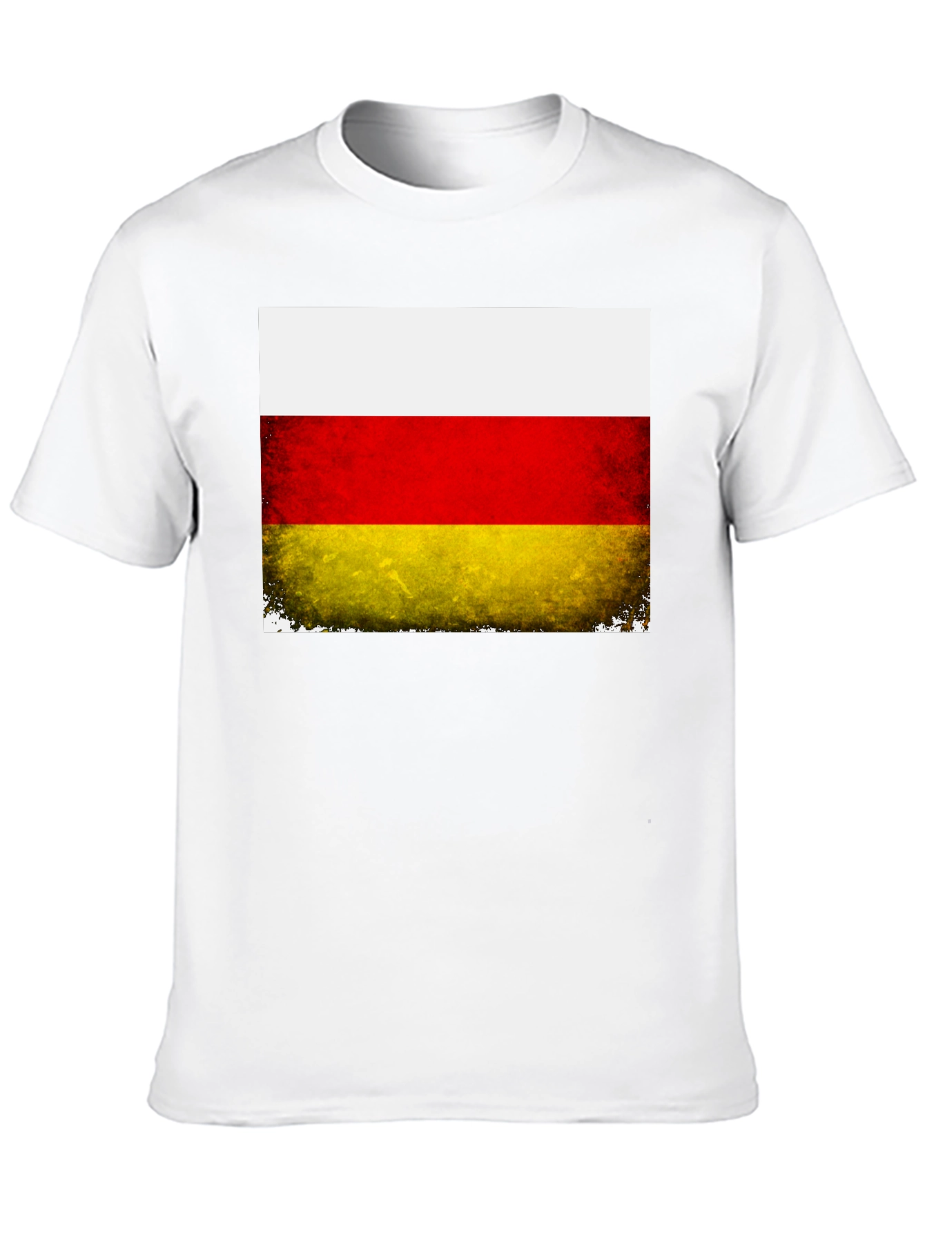 Ossetia Flag Distressed Black T-Shirt