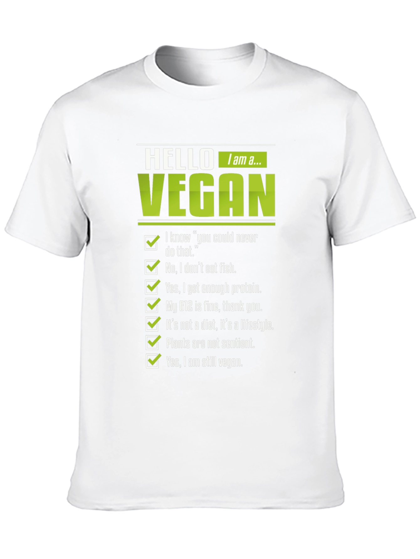 Vegan Statement Graphic Tee - Mens Black T-Shirt