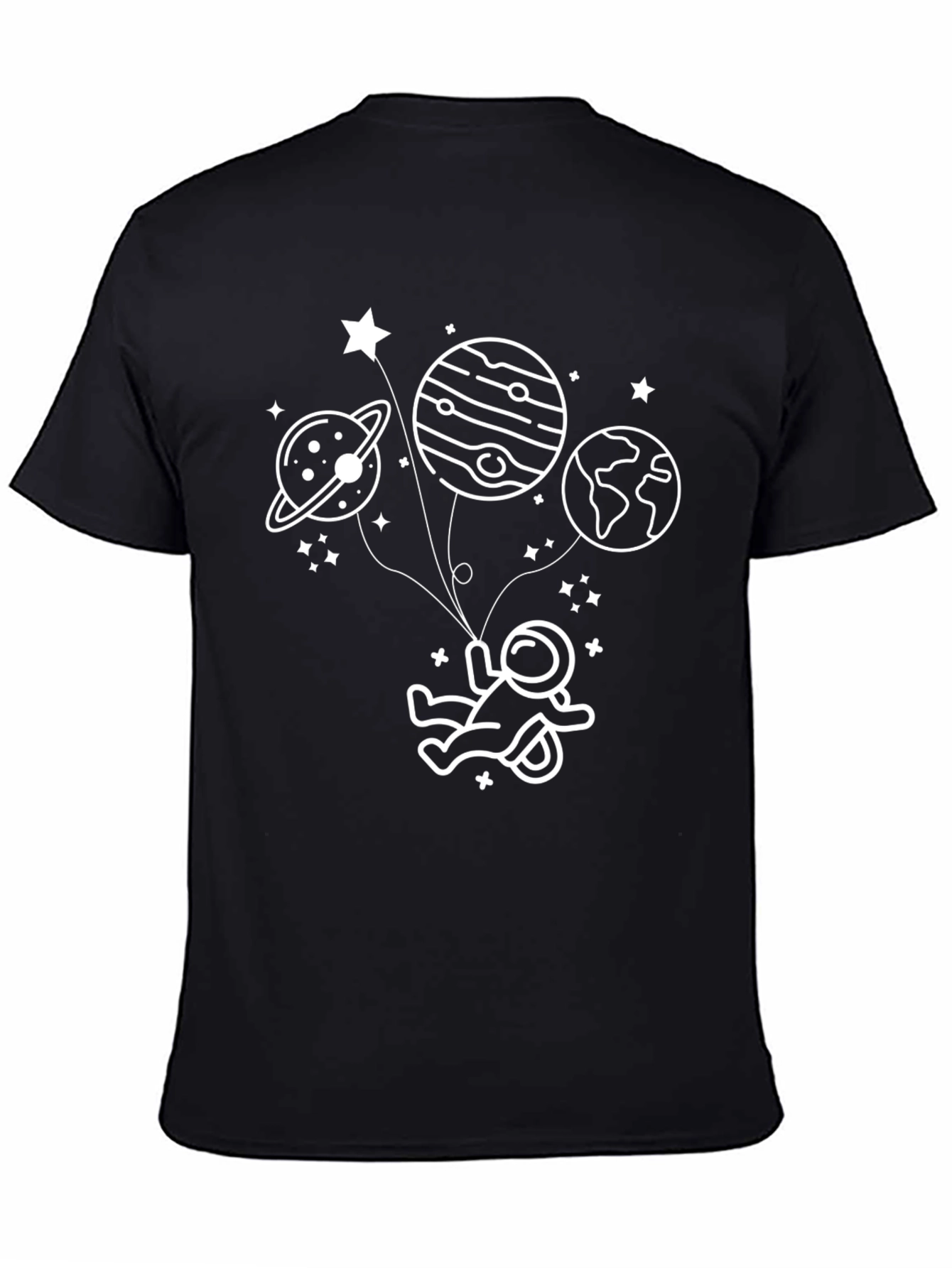 Astronaut in Space T-Shirt - Black