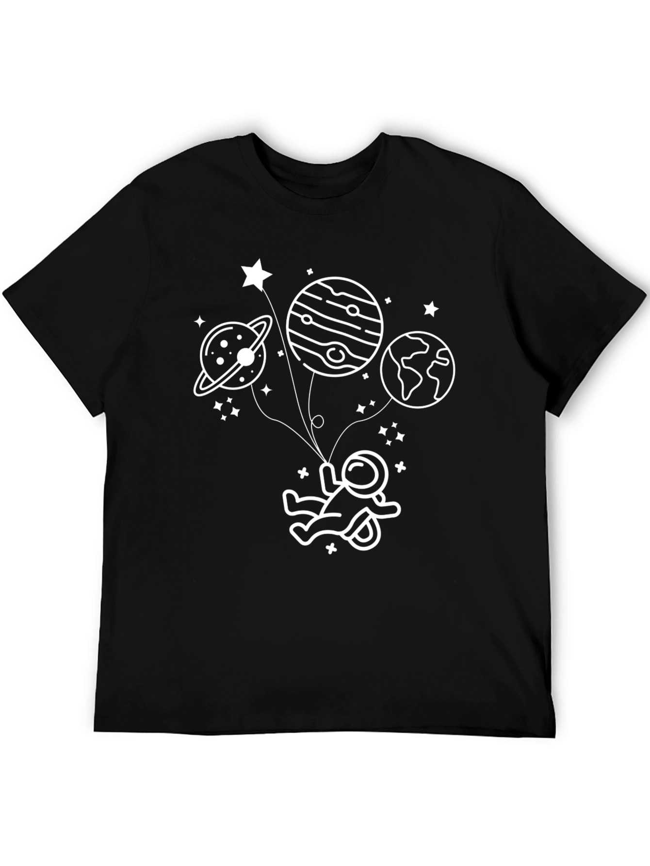 Astronaut in Space T-Shirt - Black
