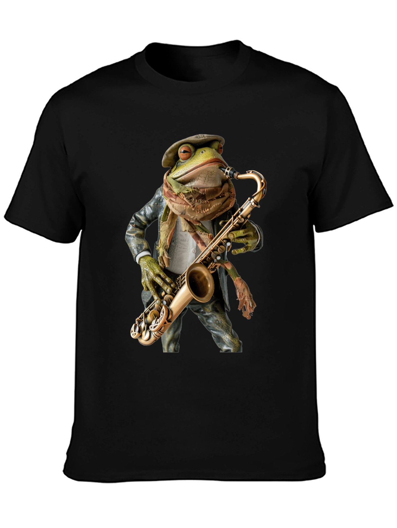 Jazz Frog Saxophone T-Shirt - Cool Musician Tee