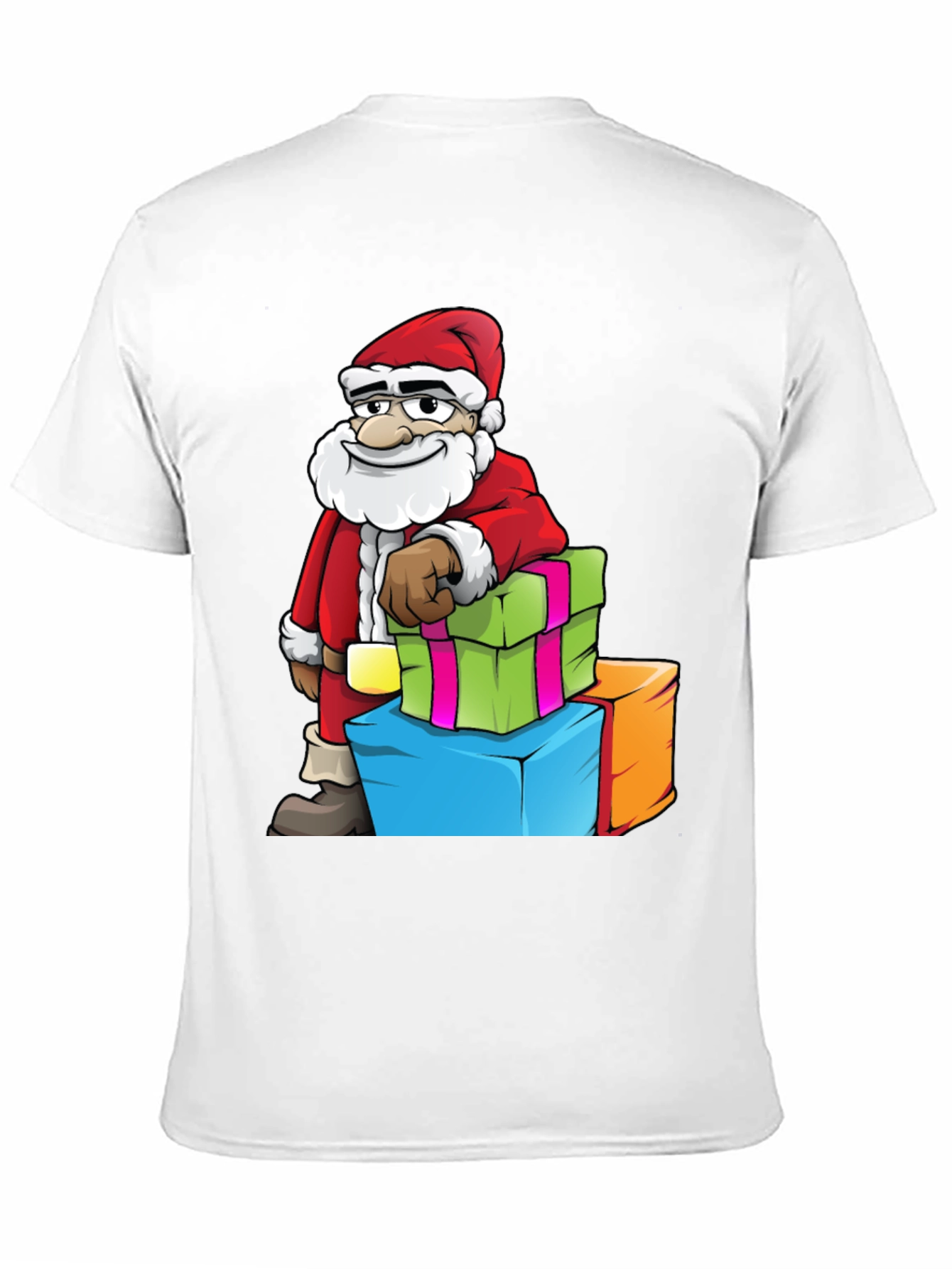 Santa with Gifts Graphic Tee - Holiday Cheer