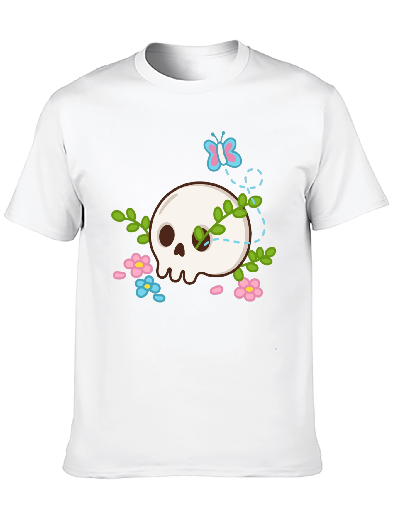 Skull & Flowers Graphic T-Shirt