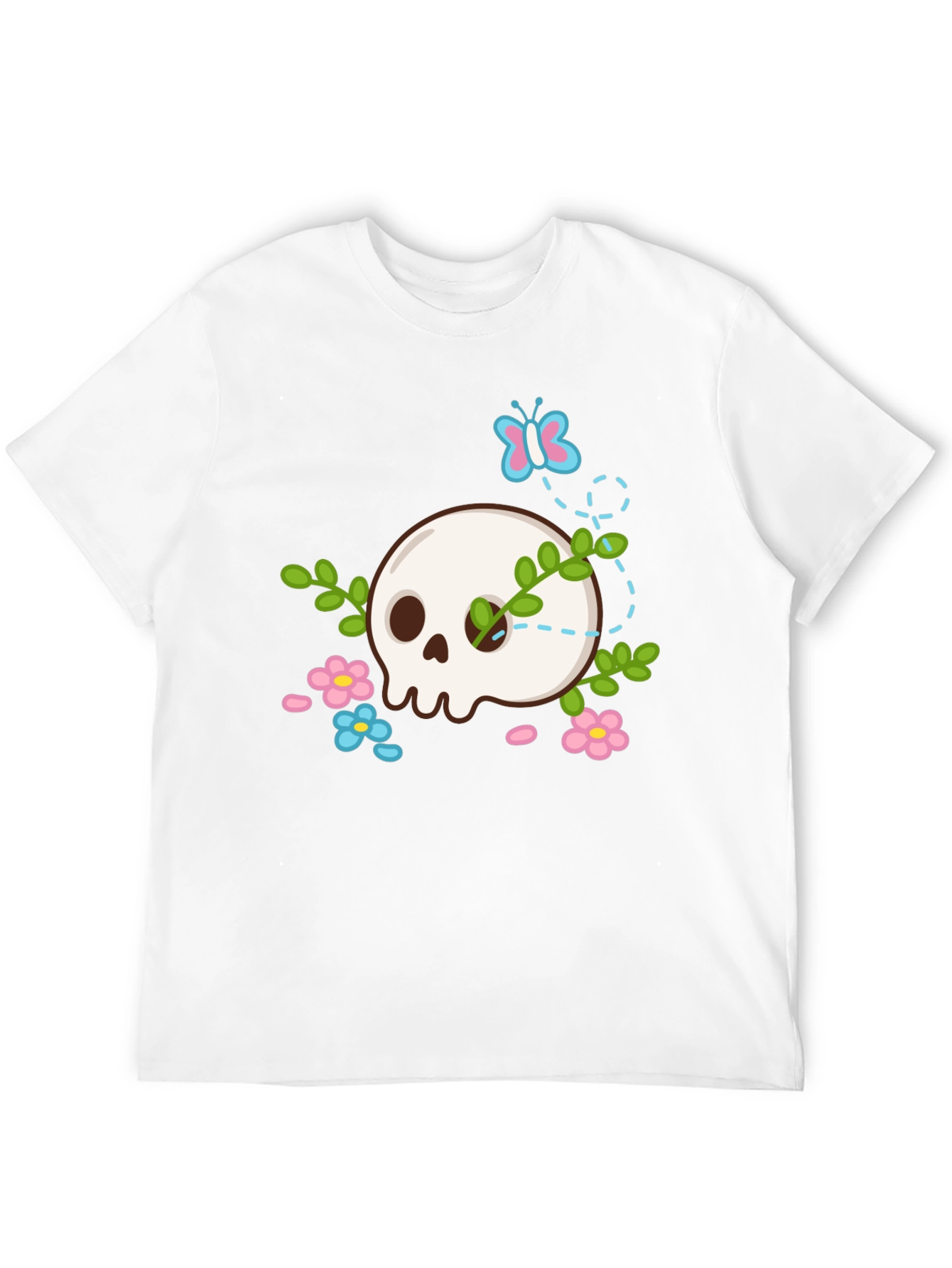 Skull & Flowers Graphic T-Shirt