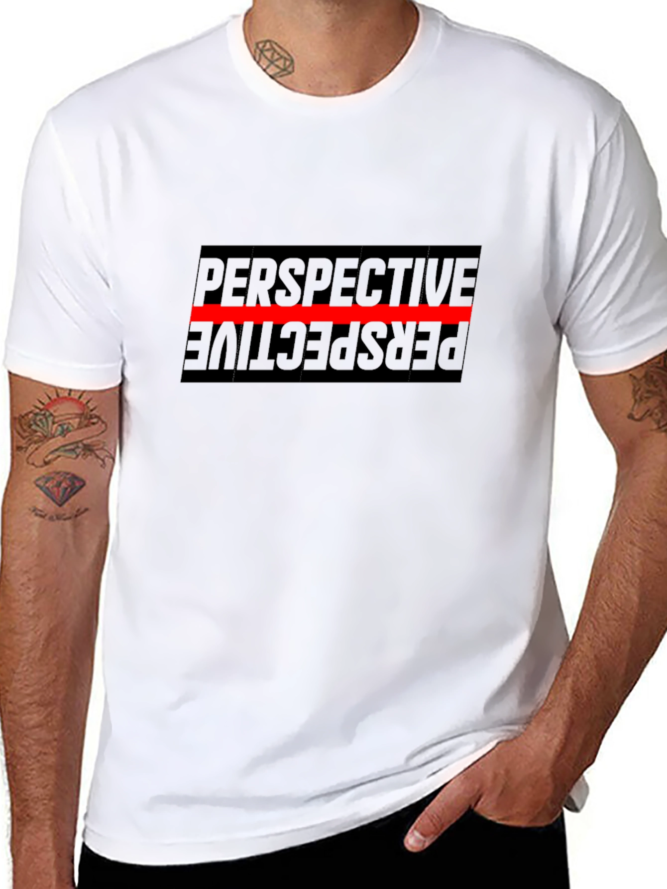 Perspective Graphic T-Shirt - Black