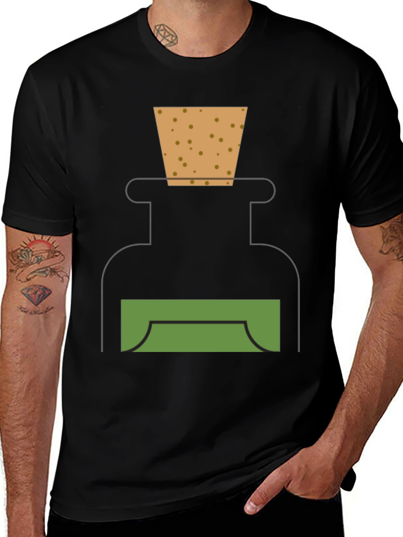 Potion Graphic Tee - Alchemist Style Black T-Shirt