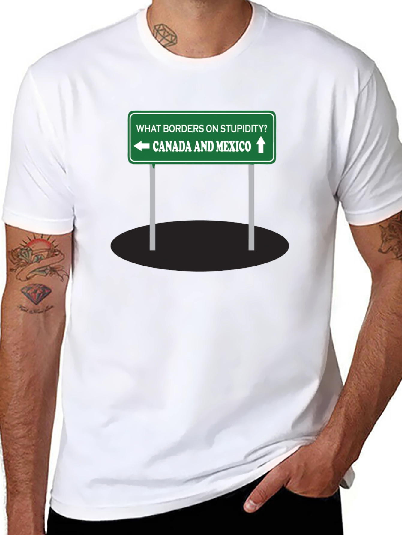 Humorous Canada Mexico Graphic T-Shirt