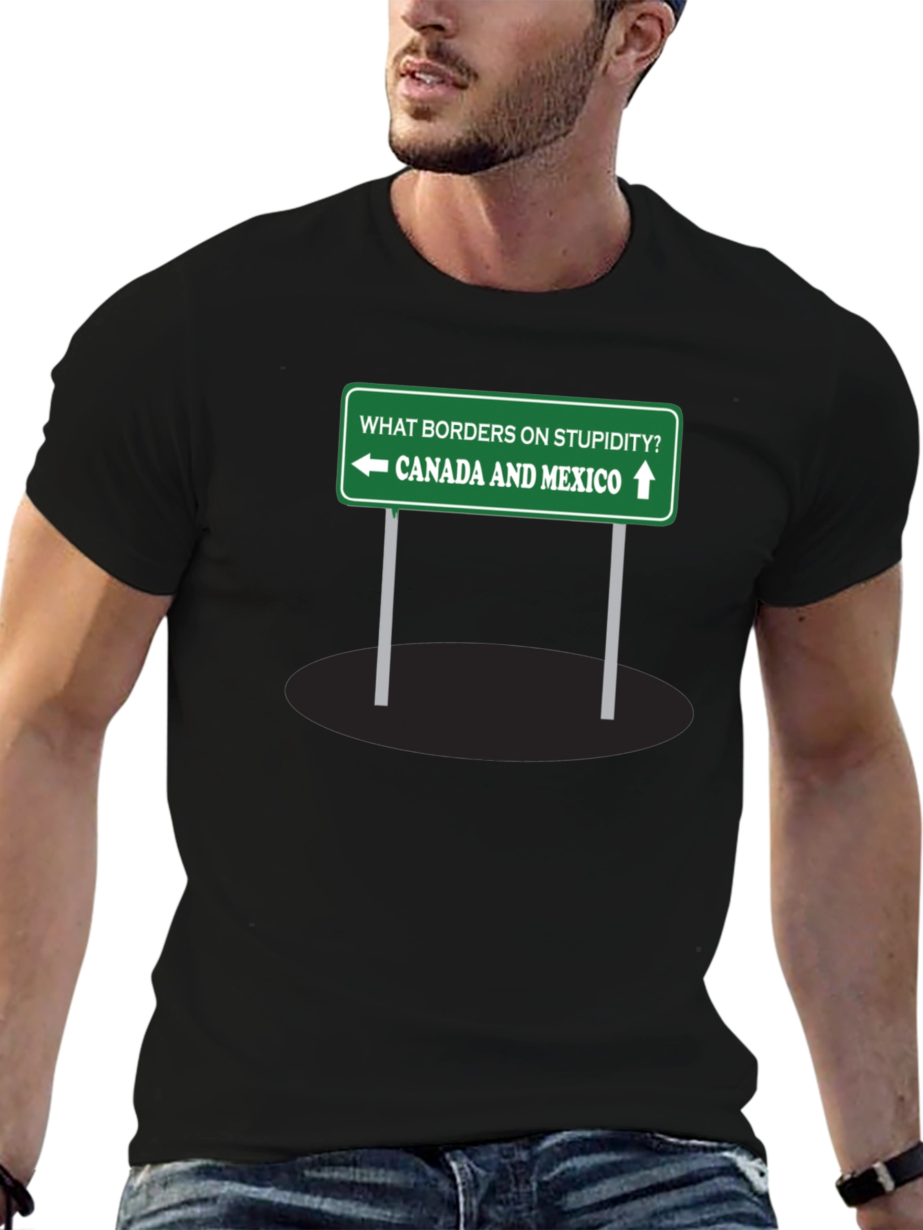 Humorous Canada Mexico Graphic T-Shirt
