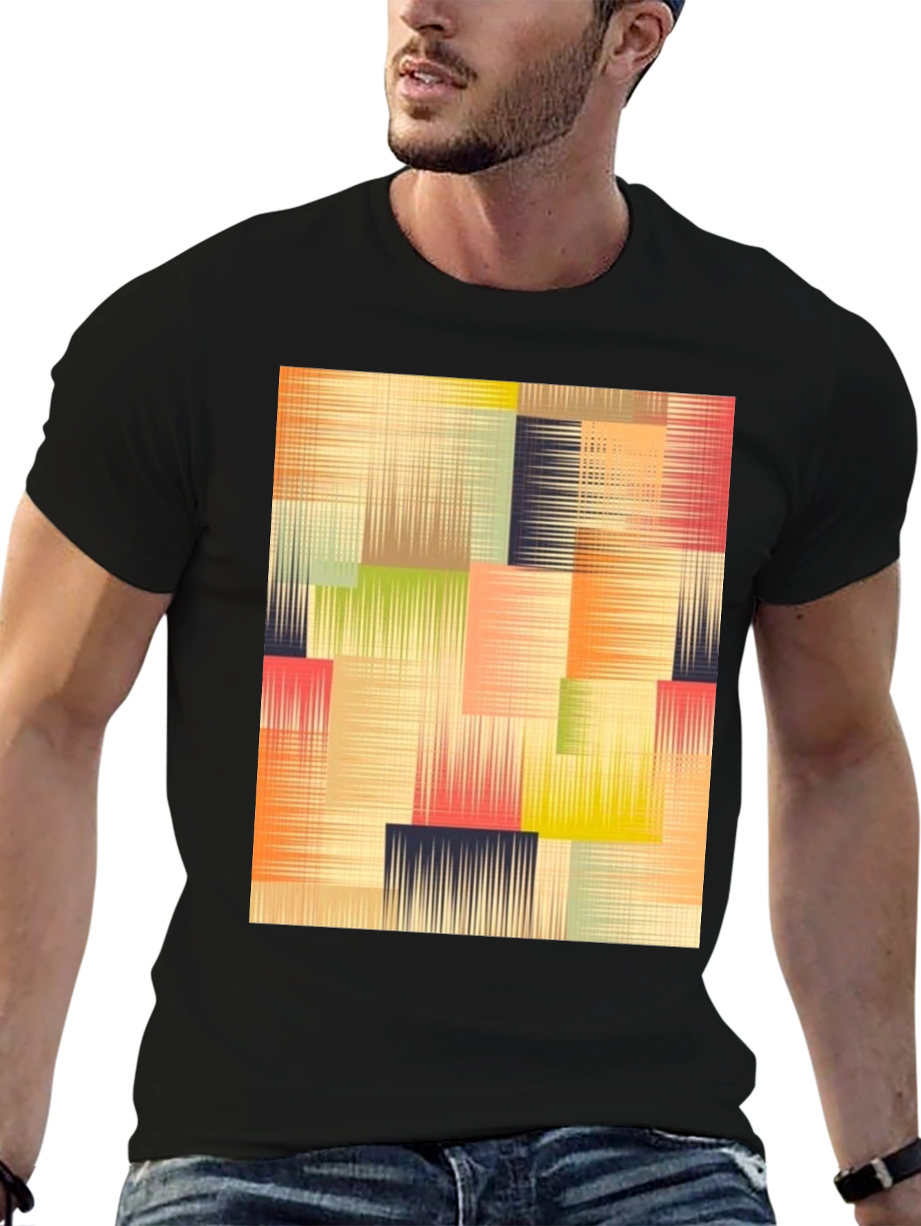 Abstract Geometric T-Shirt - Modern Art Design