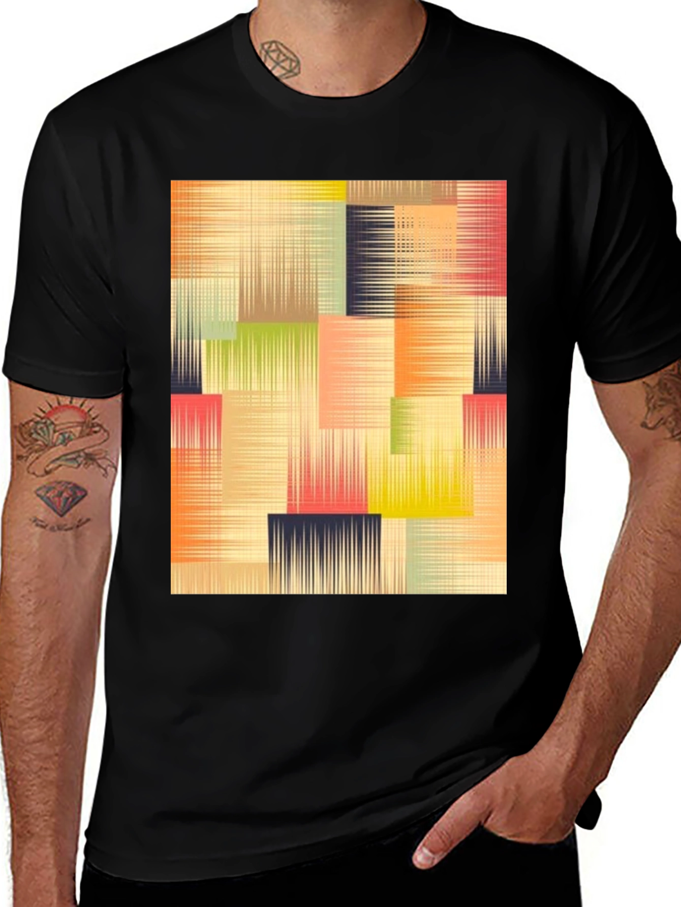 Abstract Geometric T-Shirt - Modern Art Design
