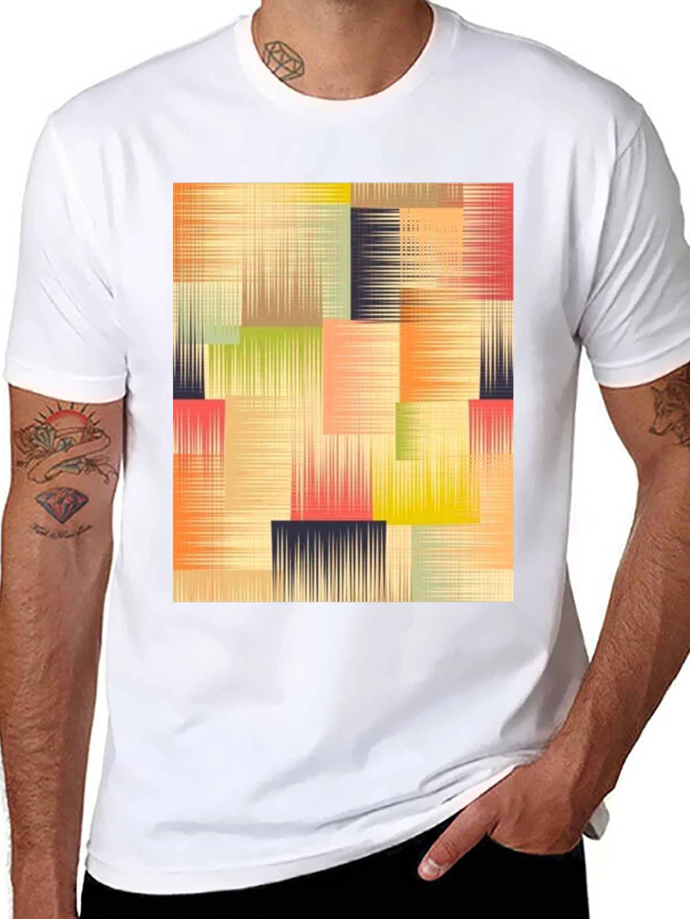 Abstract Geometric T-Shirt - Modern Art Design