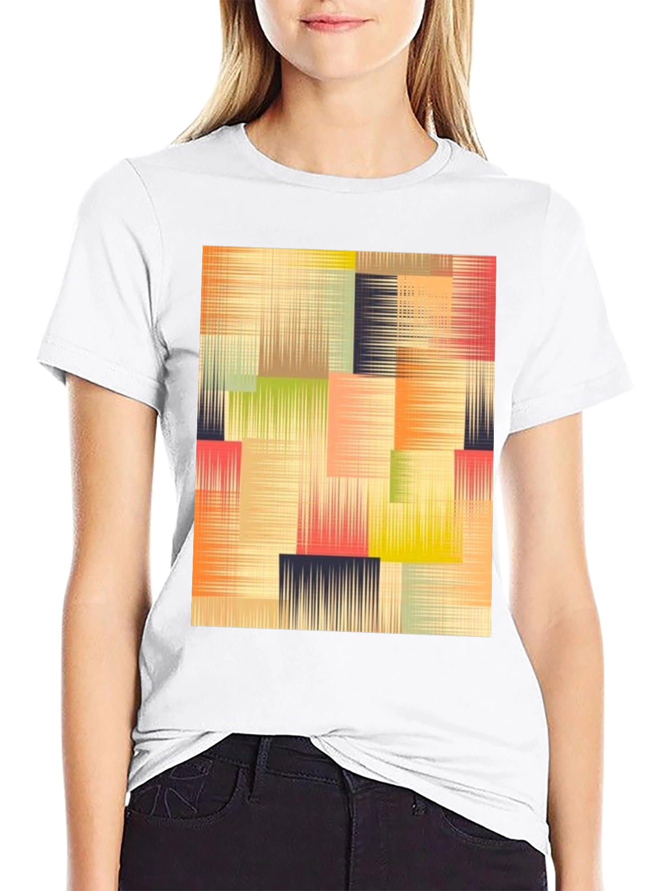 Abstract Geometric T-Shirt - Modern Art Design
