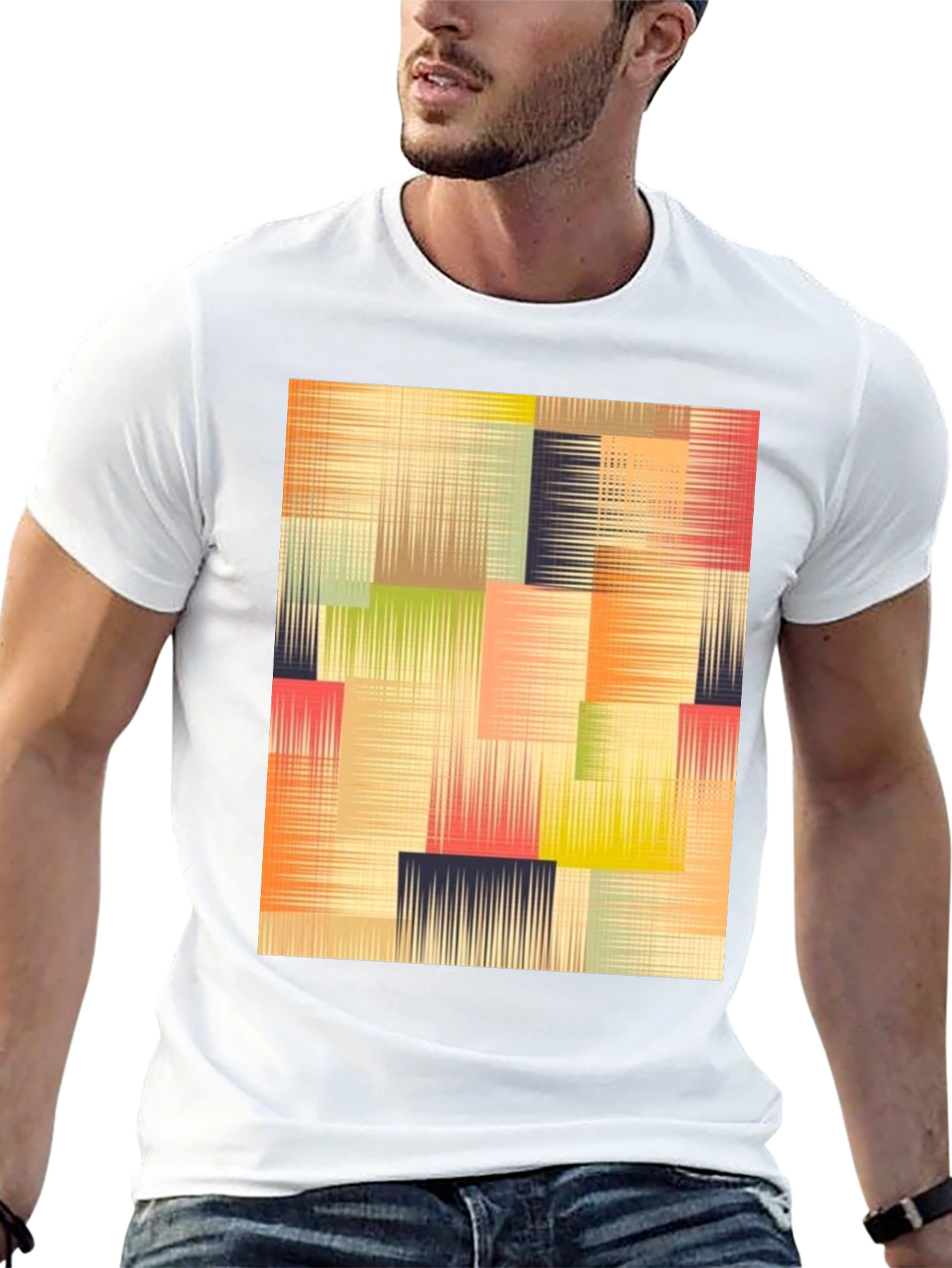 Abstract Geometric T-Shirt - Modern Art Design
