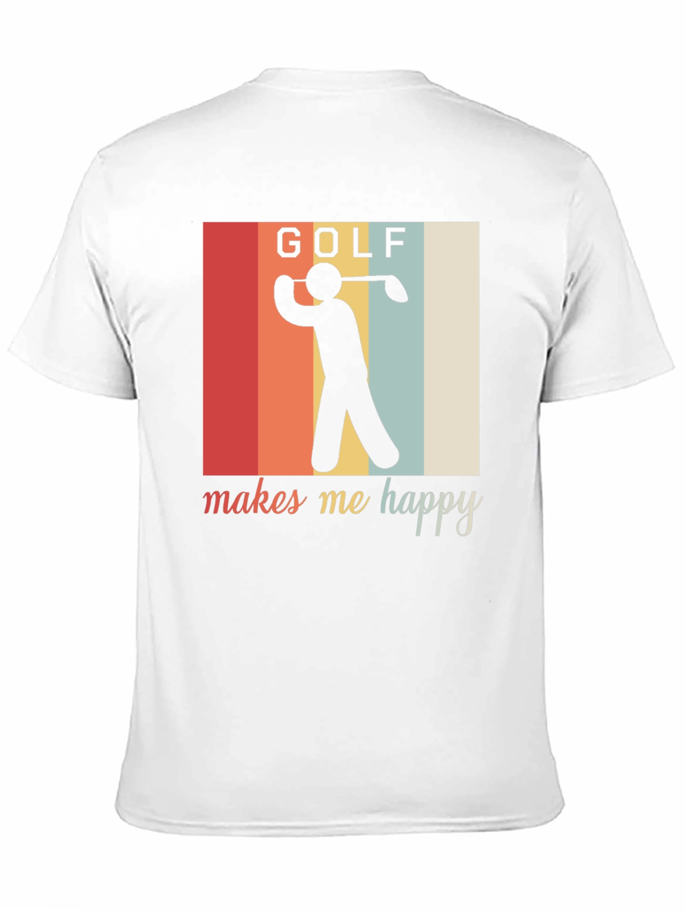 Golf Makes Me Happy T-Shirt Retro Style