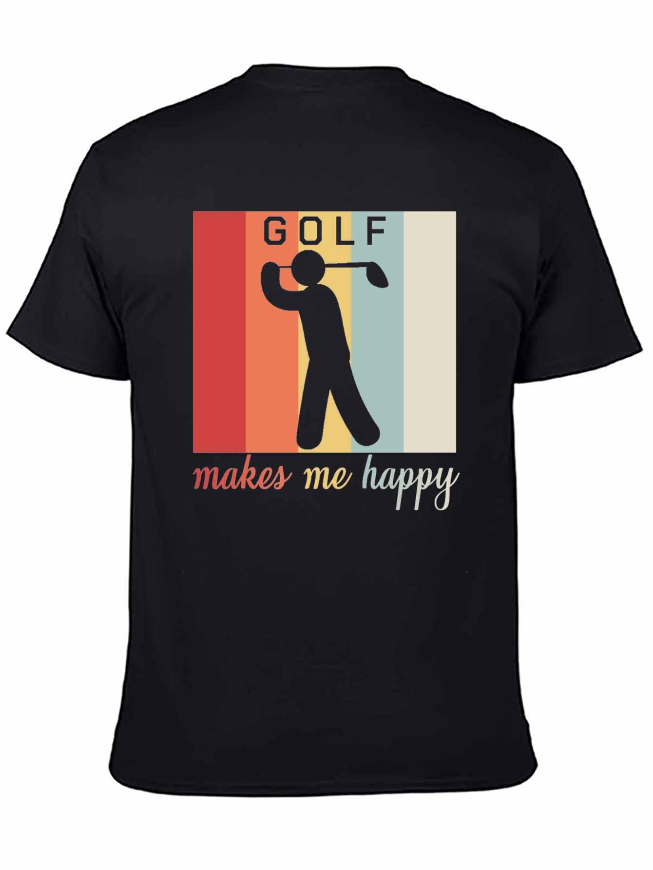 Golf Makes Me Happy T-Shirt Retro Style