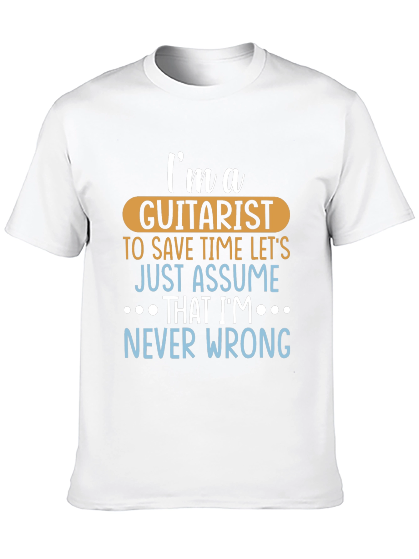 Guitarist Never Wrong Graphic Tee - Black Cotton T-Shirt
